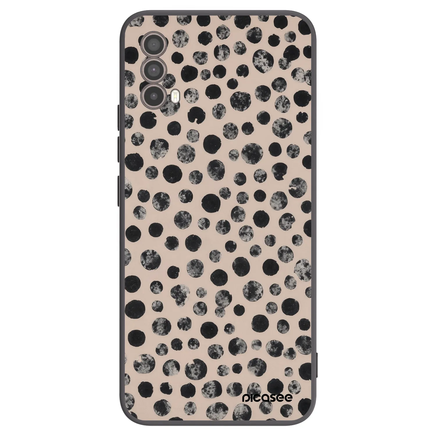 Picasee silikonowe czarne etui na Motorola Moto E40 - Dots