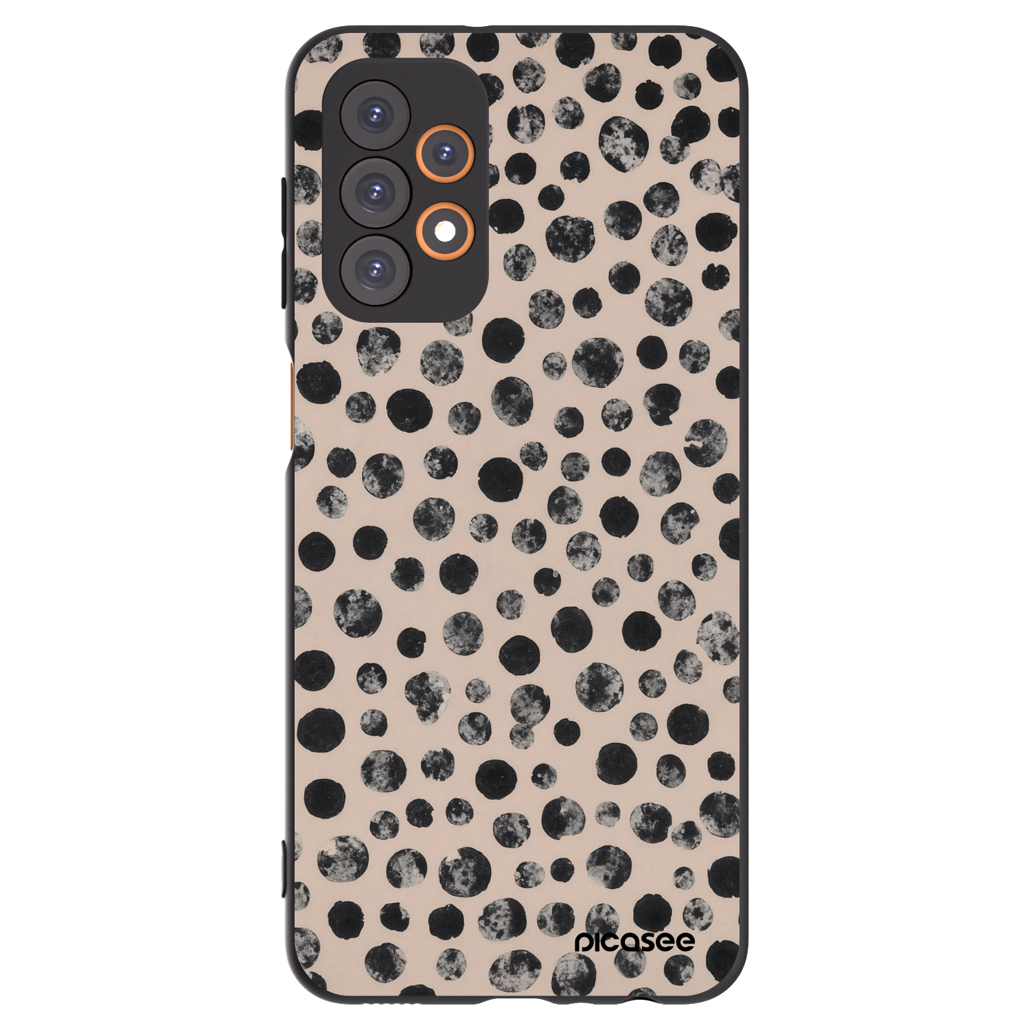 Picasee silikonowe czarne etui na Samsung Galaxy A23 A236B 5G - Dots