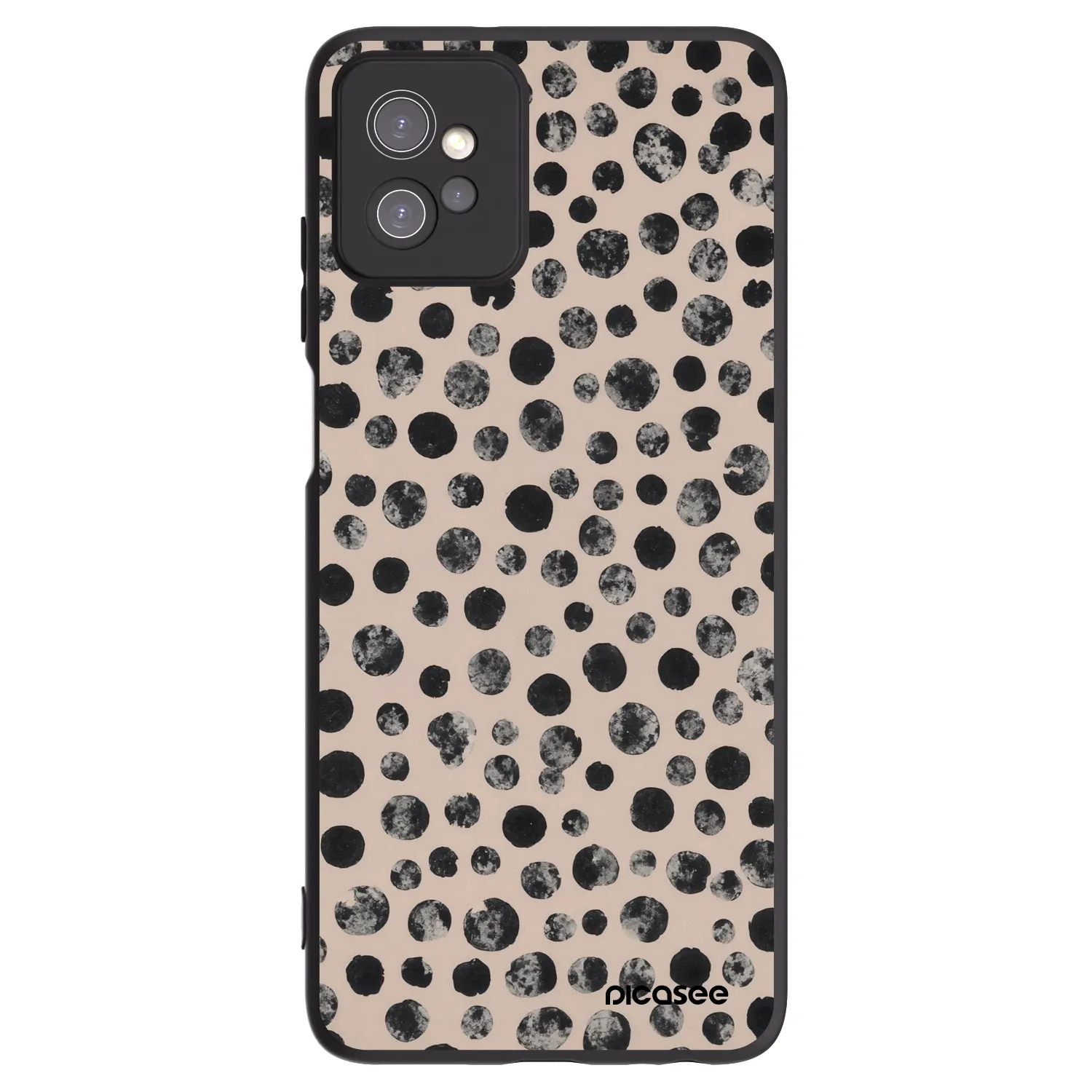 Picasee silikonowe czarne etui na Motorola Moto G32 - Dots