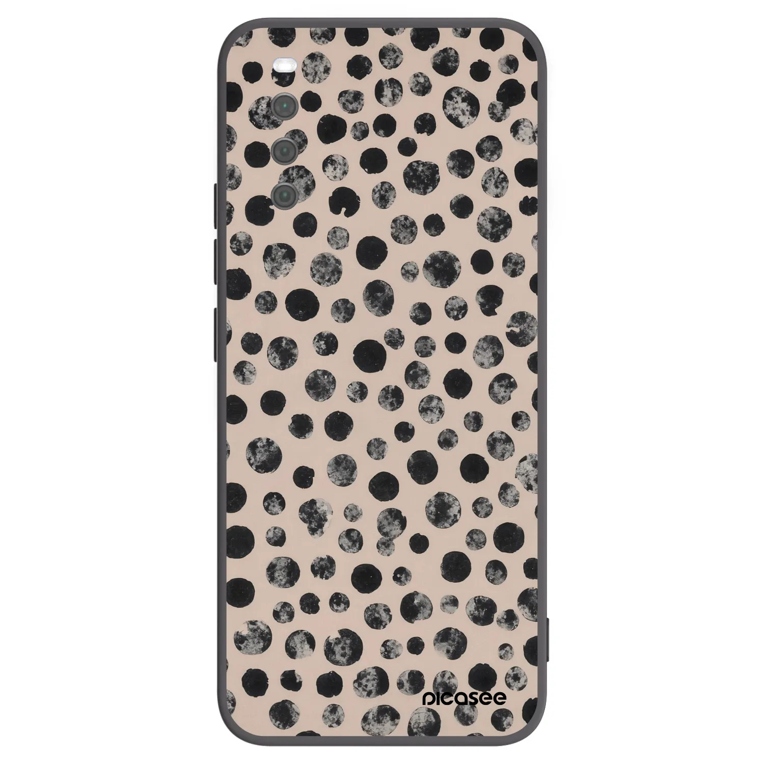 Picasee silikonowe czarne etui na Sony Xperia 10 III - Dots