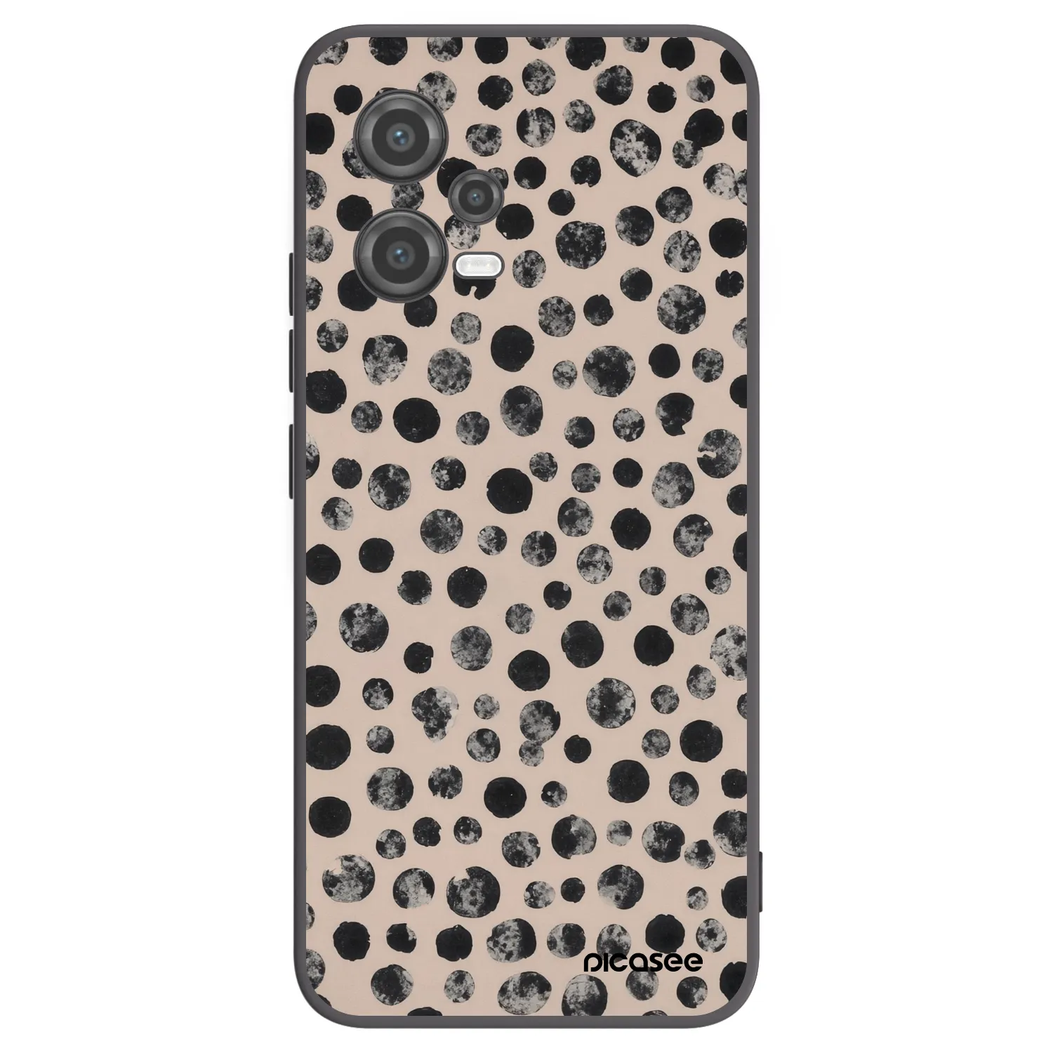 Picasee silikonowe czarne etui na Xiaomi Poco X5 - Dots