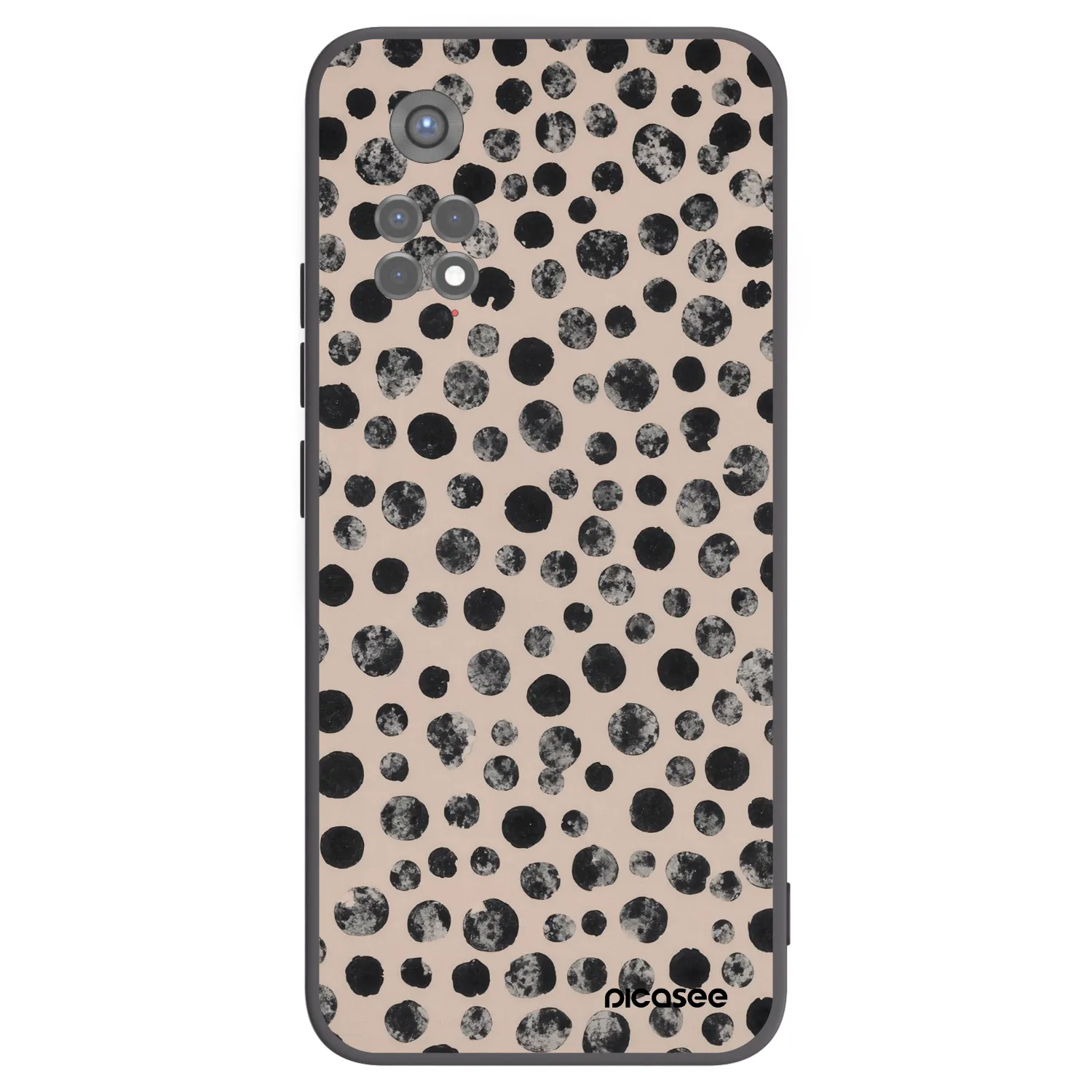 Picasee silikonowe czarne etui na Xiaomi Redmi Note 11S 5G - Dots