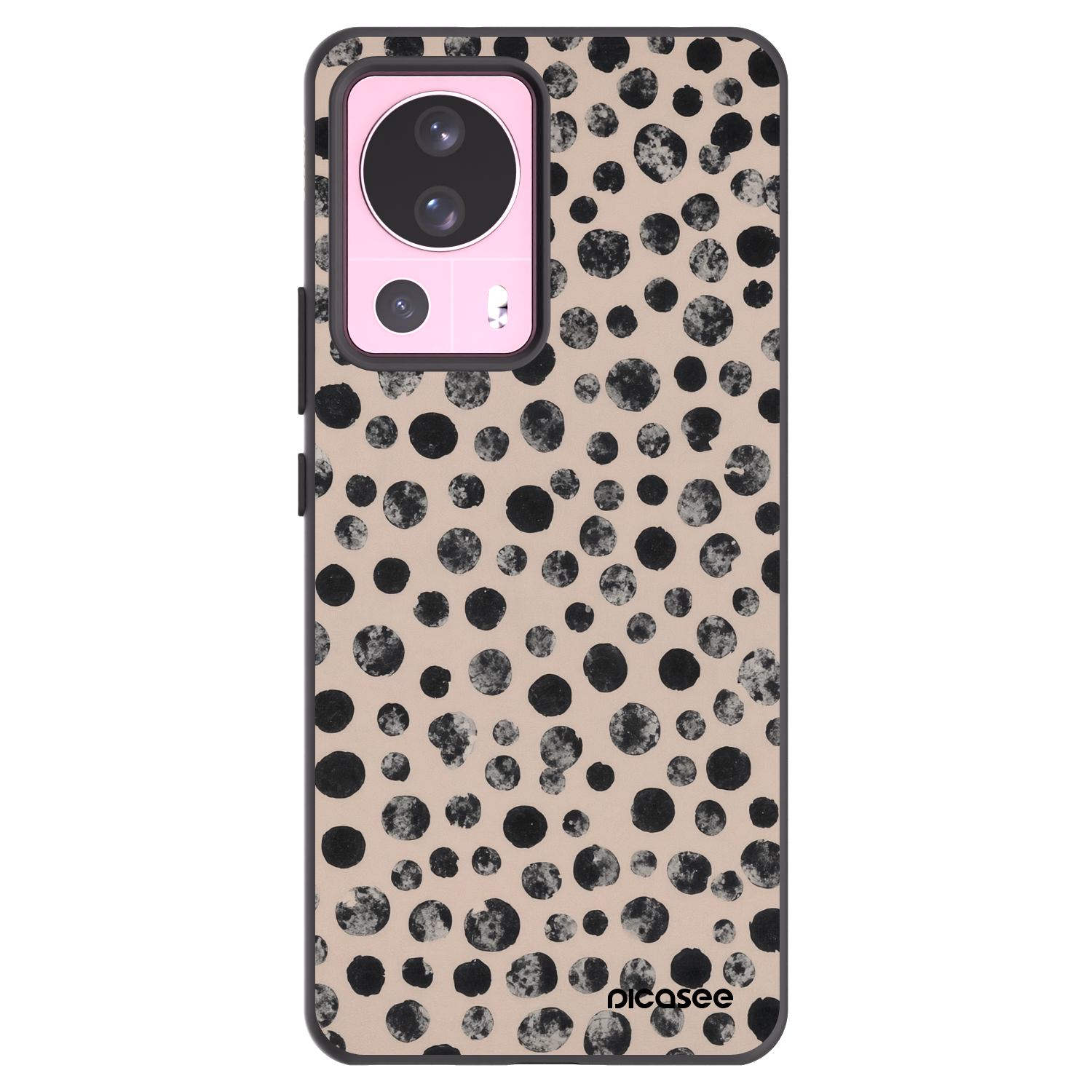 Picasee silikonowe czarne etui na Xiaomi 13 Lite - Dots