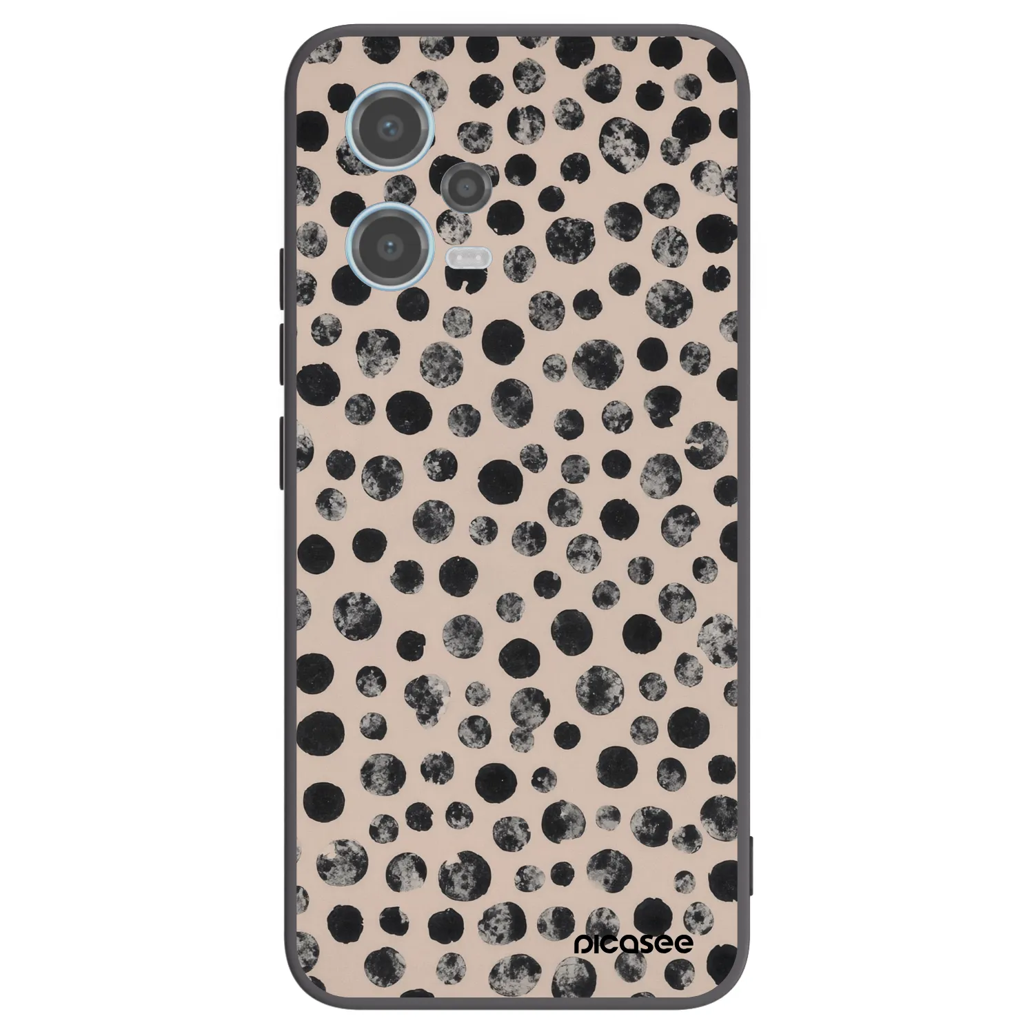 Picasee silikonowe czarne etui na Xiaomi Redmi Note 12 5G - Dots
