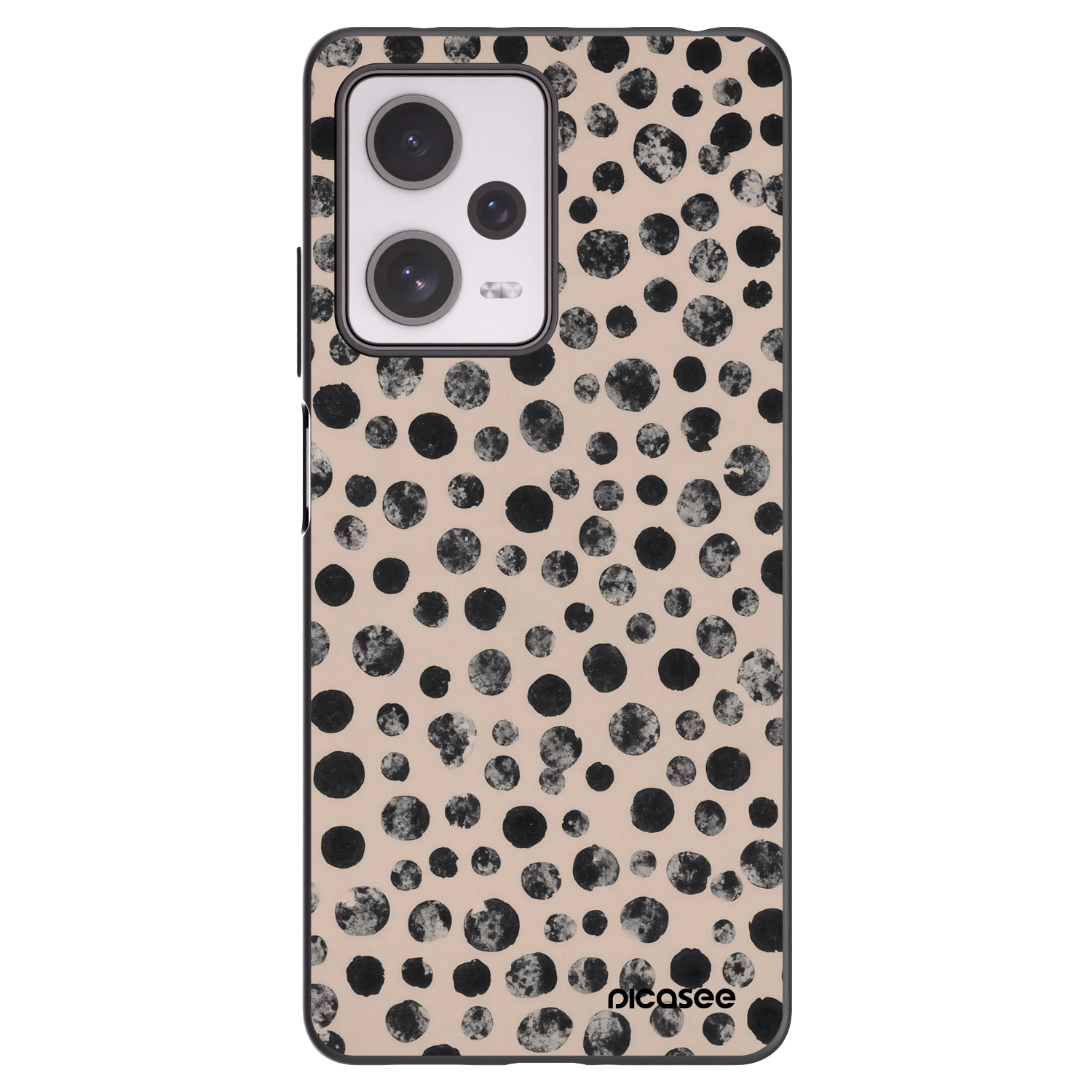 Picasee silikonowe czarne etui na Xiaomi Redmi Note 12 Pro+ 5G - Dots