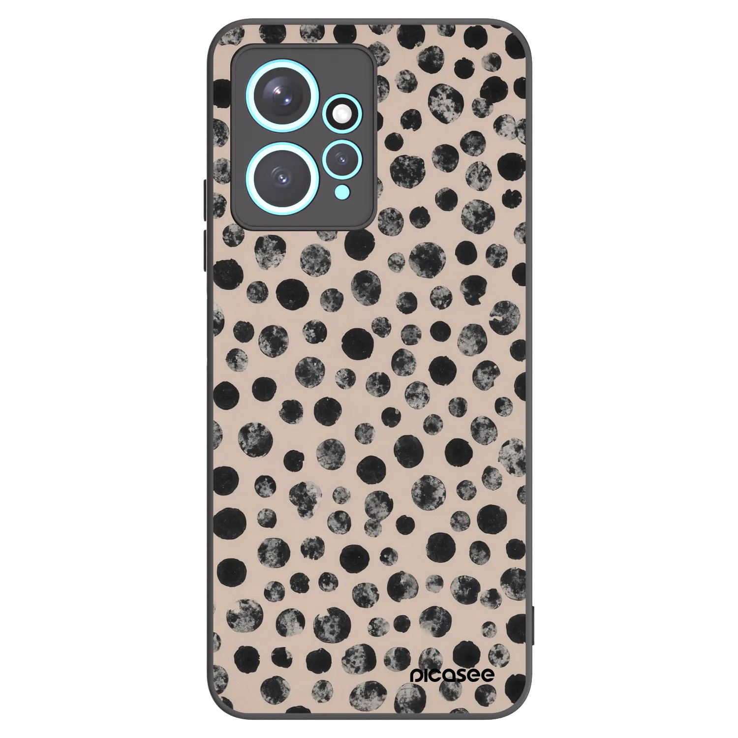 Picasee silikonowe czarne etui na Xiaomi Redmi Note 12 4G - Dots
