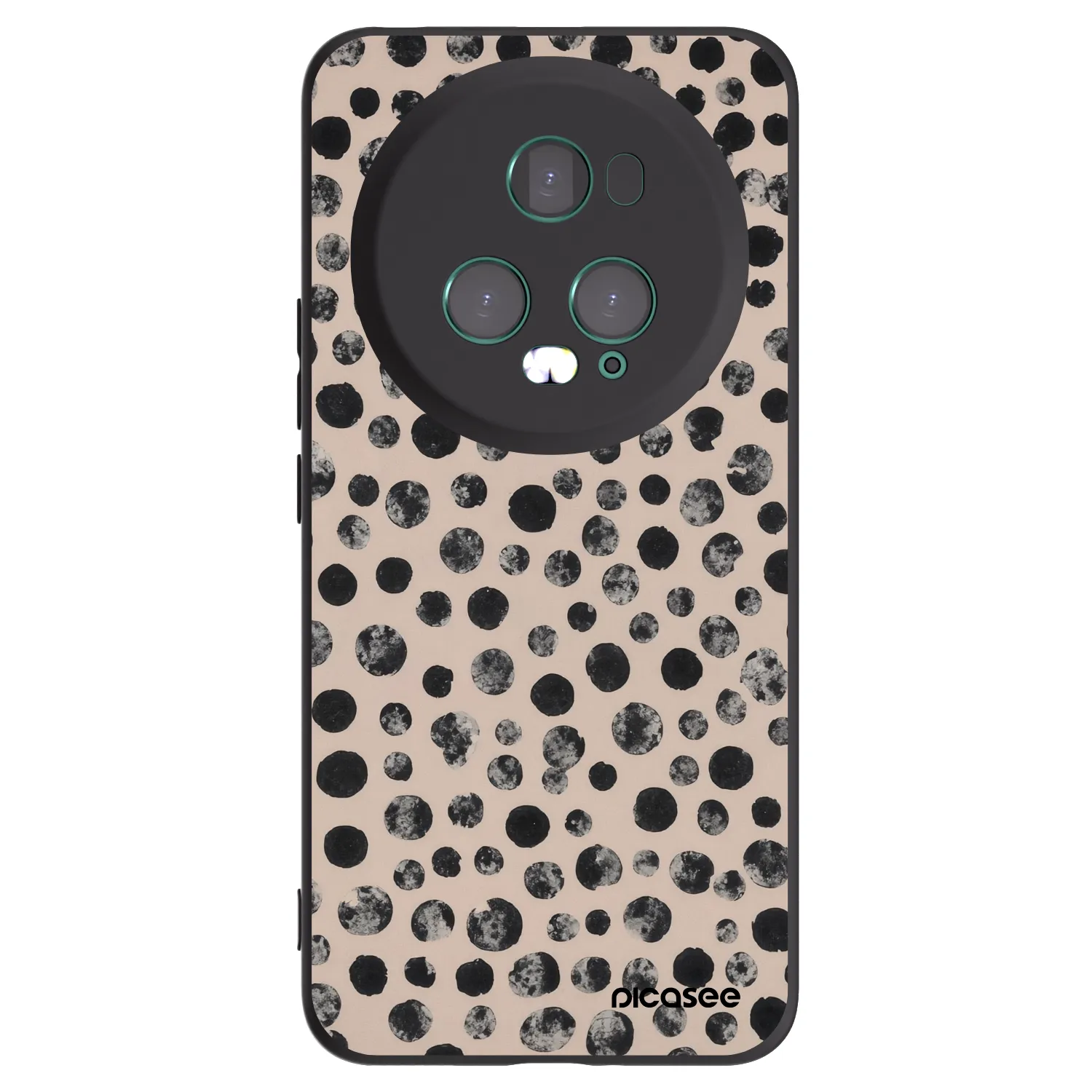 Picasee silikonowe czarne etui na Honor Magic5 Pro - Dots