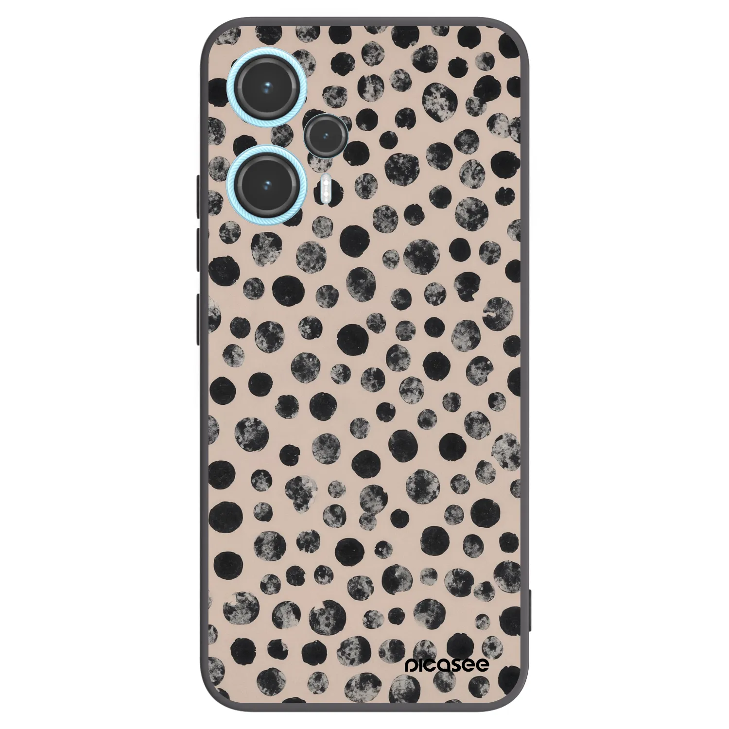 Picasee silikonowe czarne etui na Xiaomi Poco F5 - Dots