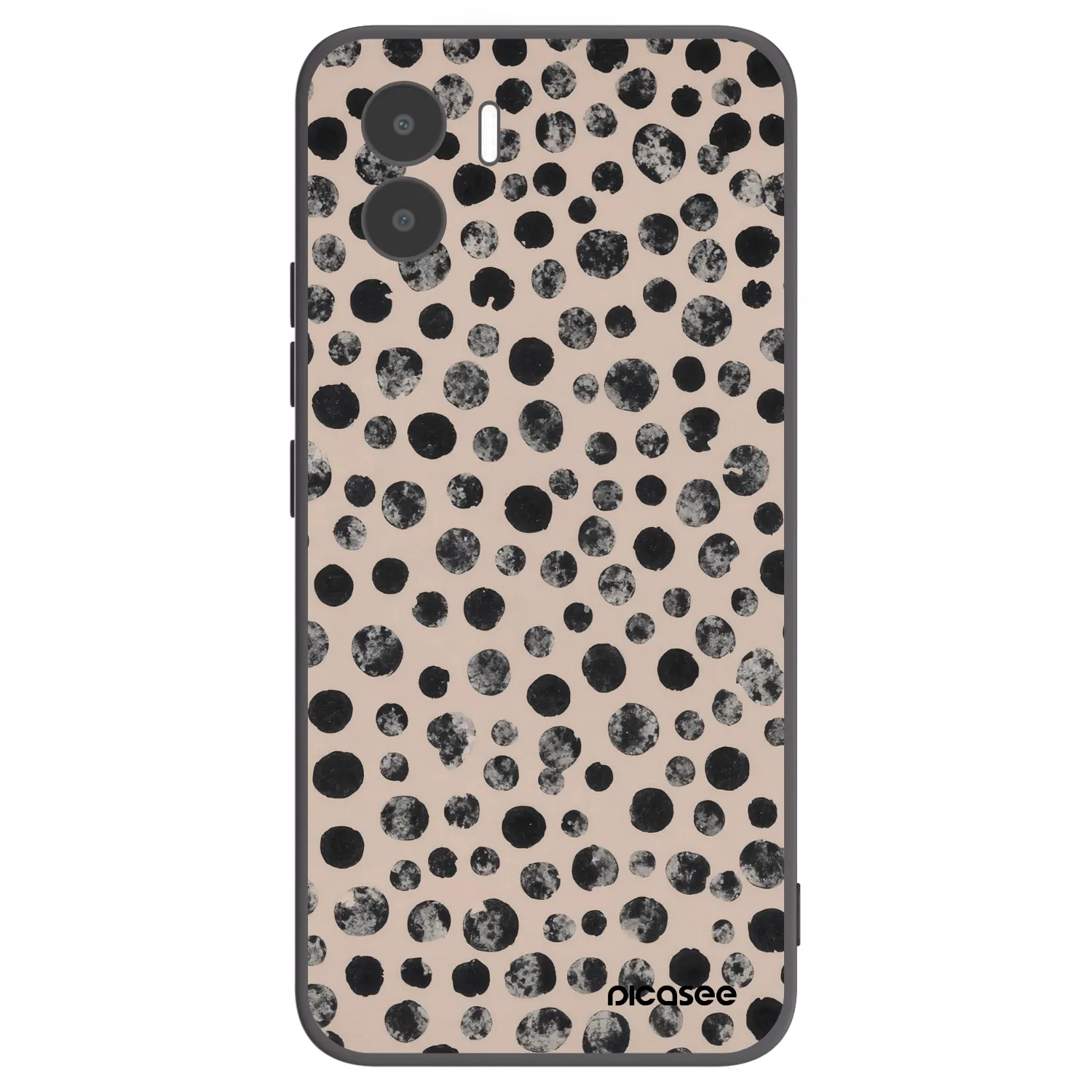 Picasee silikonowe czarne etui na Xiaomi Redmi A2 - Dots