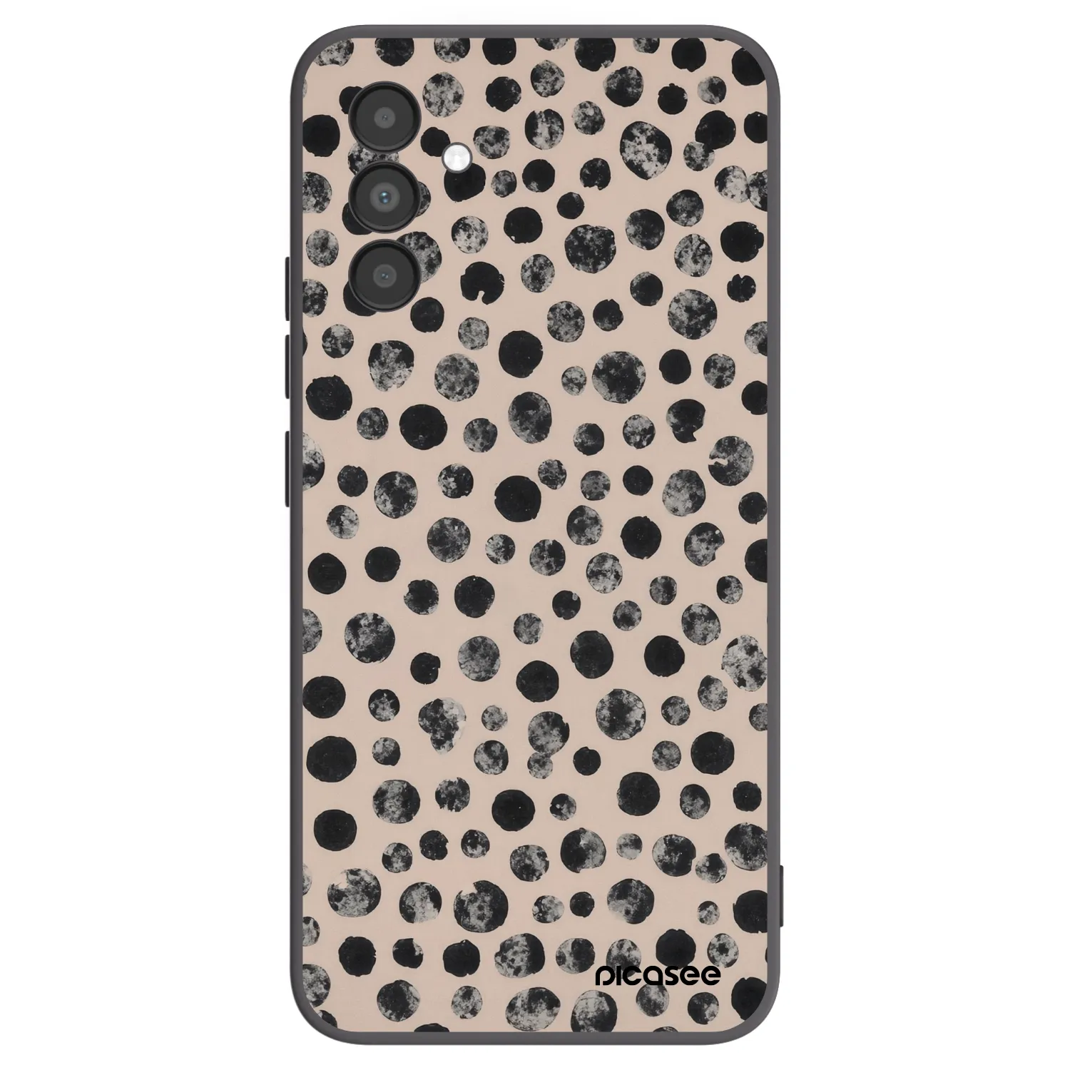 Picasee silikonowe czarne etui na Samsung Galaxy A04s A047F - Dots
