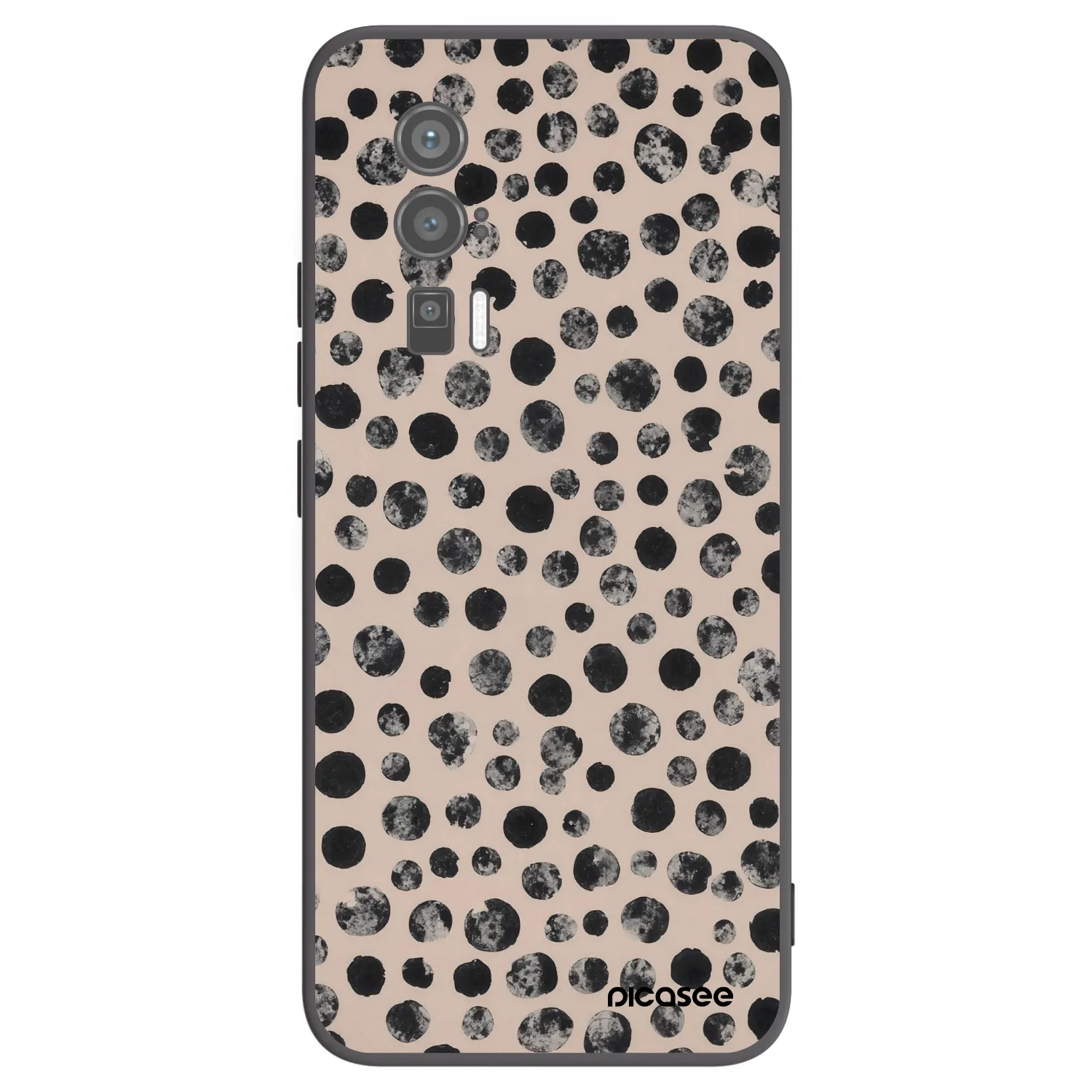 Picasee silikonowe czarne etui na Xiaomi Poco F5 Pro 5G - Dots