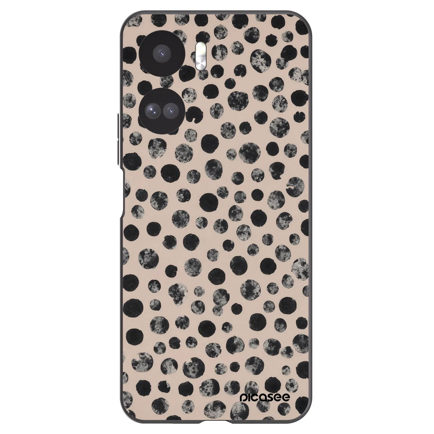 Picasee silikonowe czarne etui na Honor 90 Lite 5G - Dots
