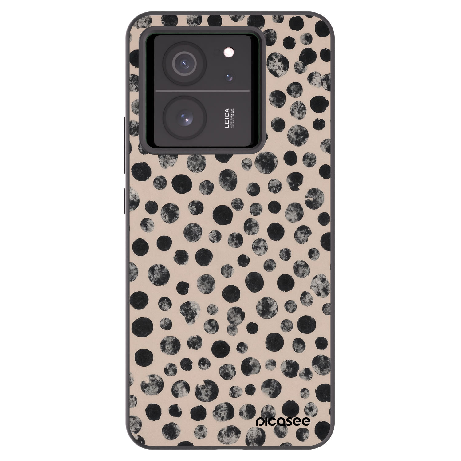 Picasee silikonowe czarne etui na Xiaomi 13T - Dots