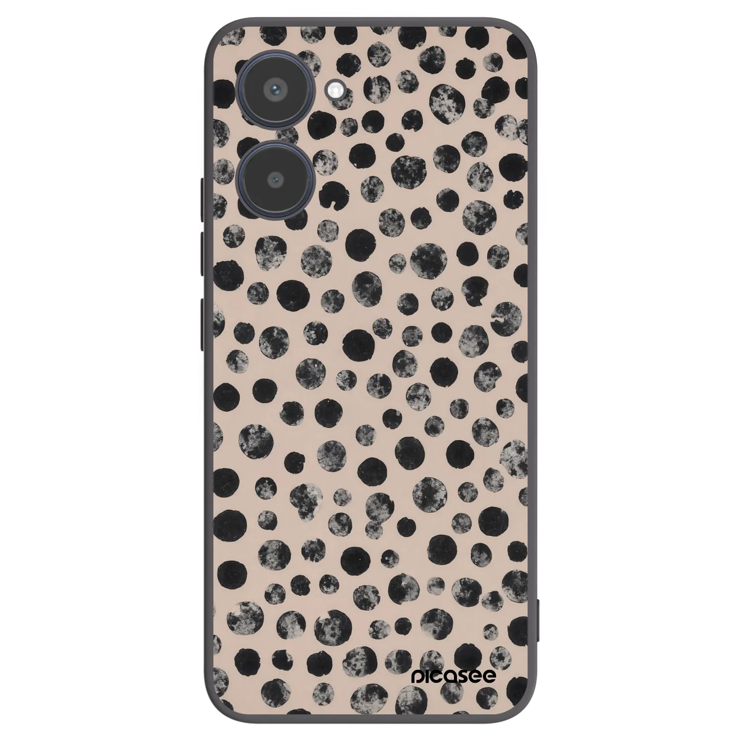 Picasee silikonowe czarne etui na Realme 10 4G - Dots
