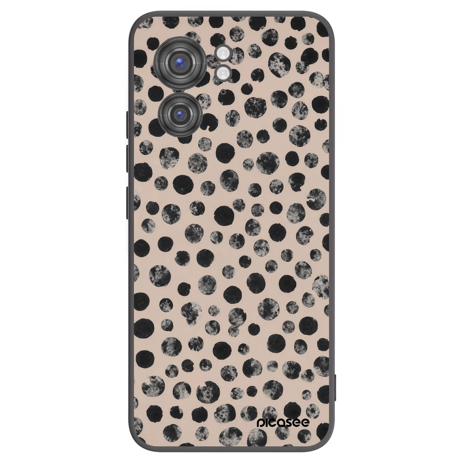 Picasee silikonowe czarne etui na Motorola Edge 40 - Dots
