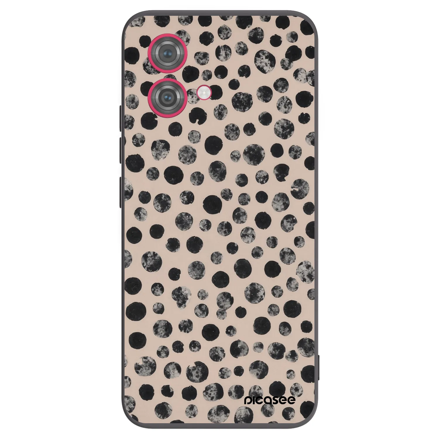 Picasee silikonowe czarne etui na Motorola Moto G84 5G - Dots