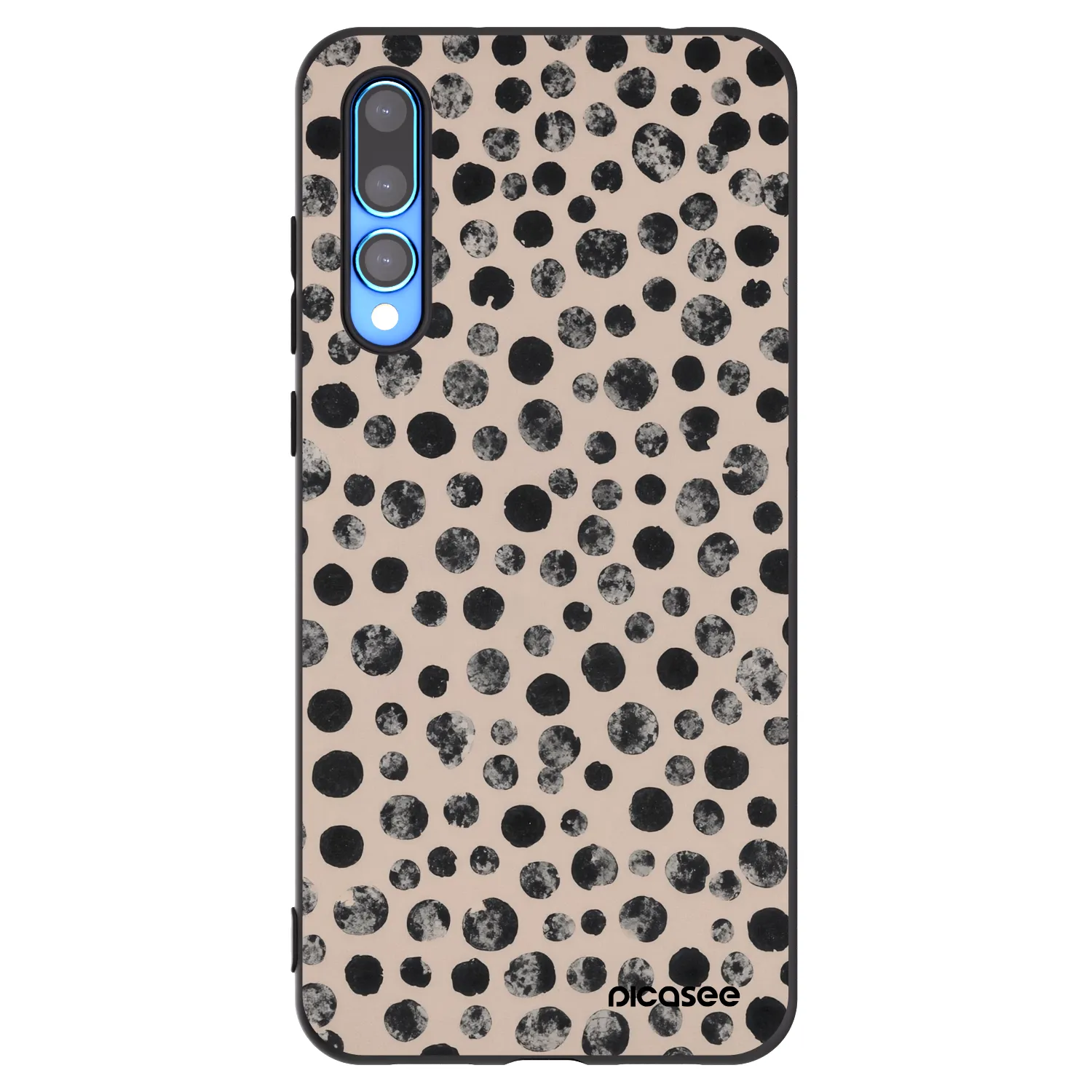 Picasee silikonowe czarne etui na Huawei P20 Pro - Dots