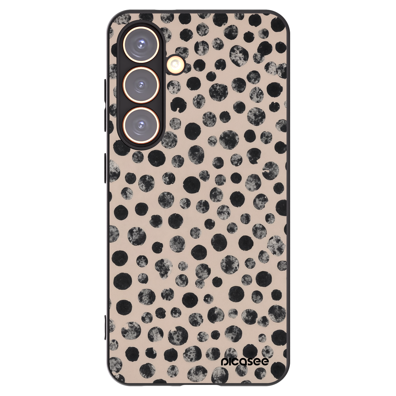 Picasee silikonowe czarne etui na Samsung Galaxy S24 S921B 5G - Dots
