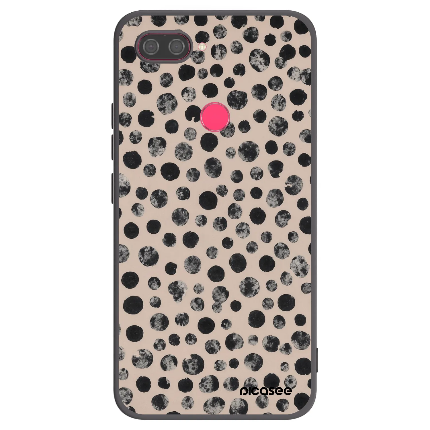 Picasee silikonowe czarne etui na Xiaomi Mi 8 Lite - Dots