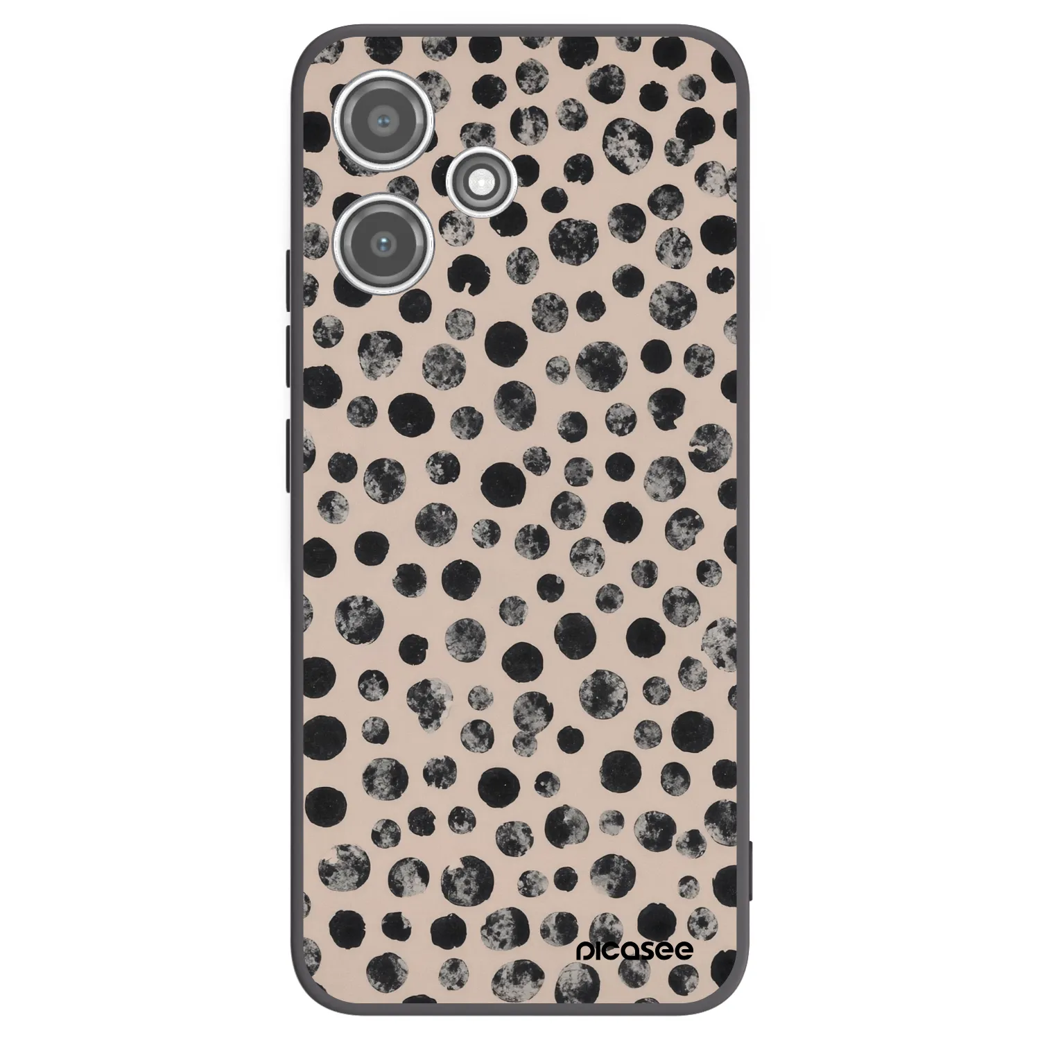 Picasee silikonowe czarne etui na Xiaomi Redmi 12 5G - Dots