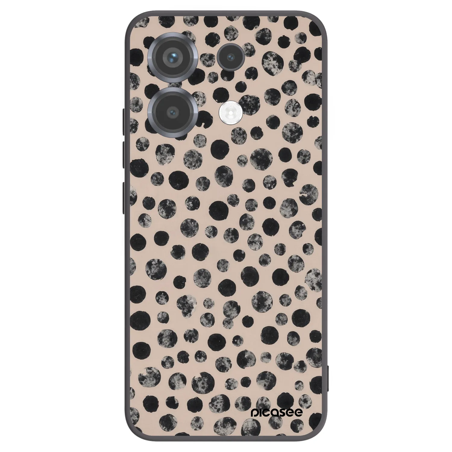 Picasee silikonowe czarne etui na Xiaomi Poco X6 - Dots
