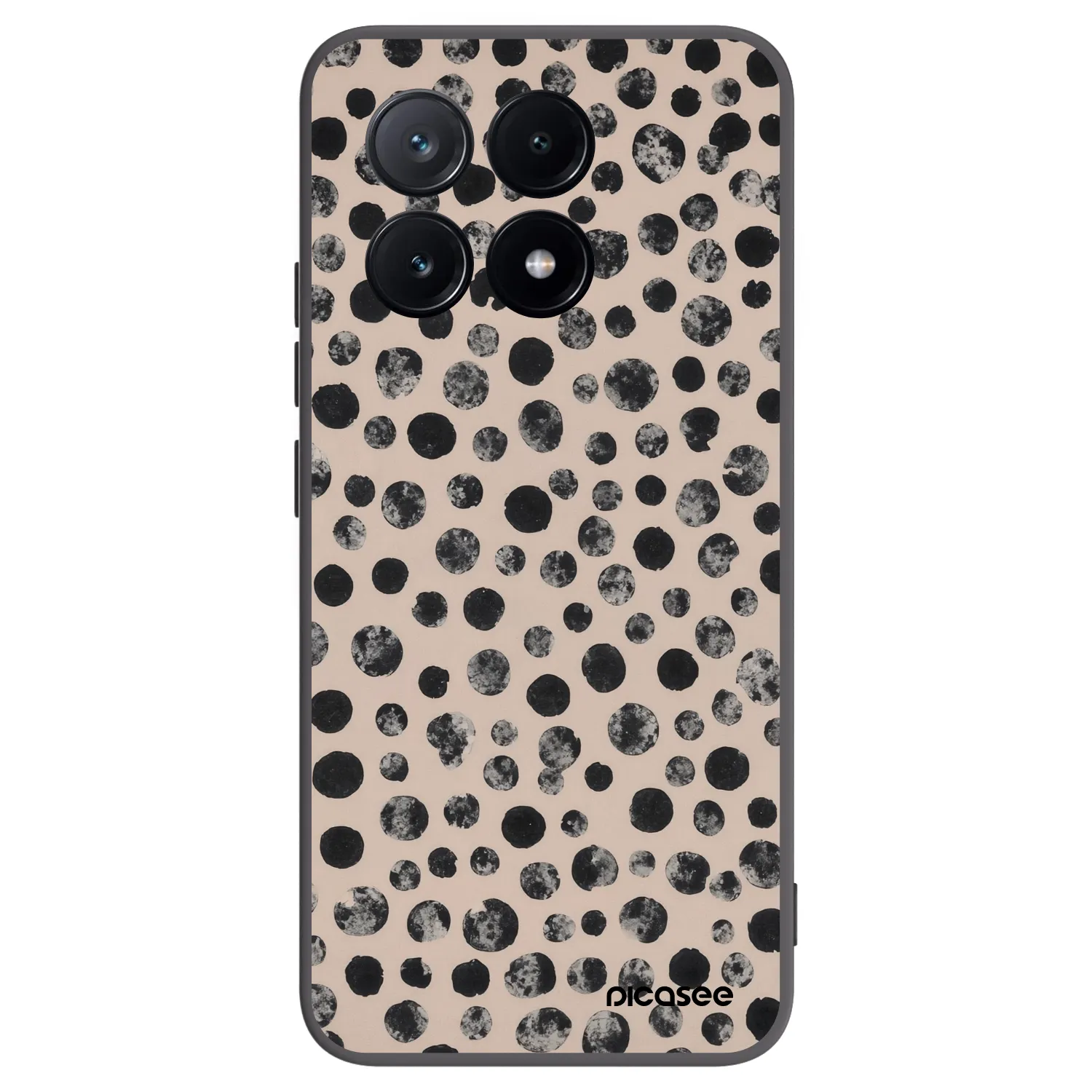 Picasee silikonowe czarne etui na Xiaomi Poco X6 Pro - Dots