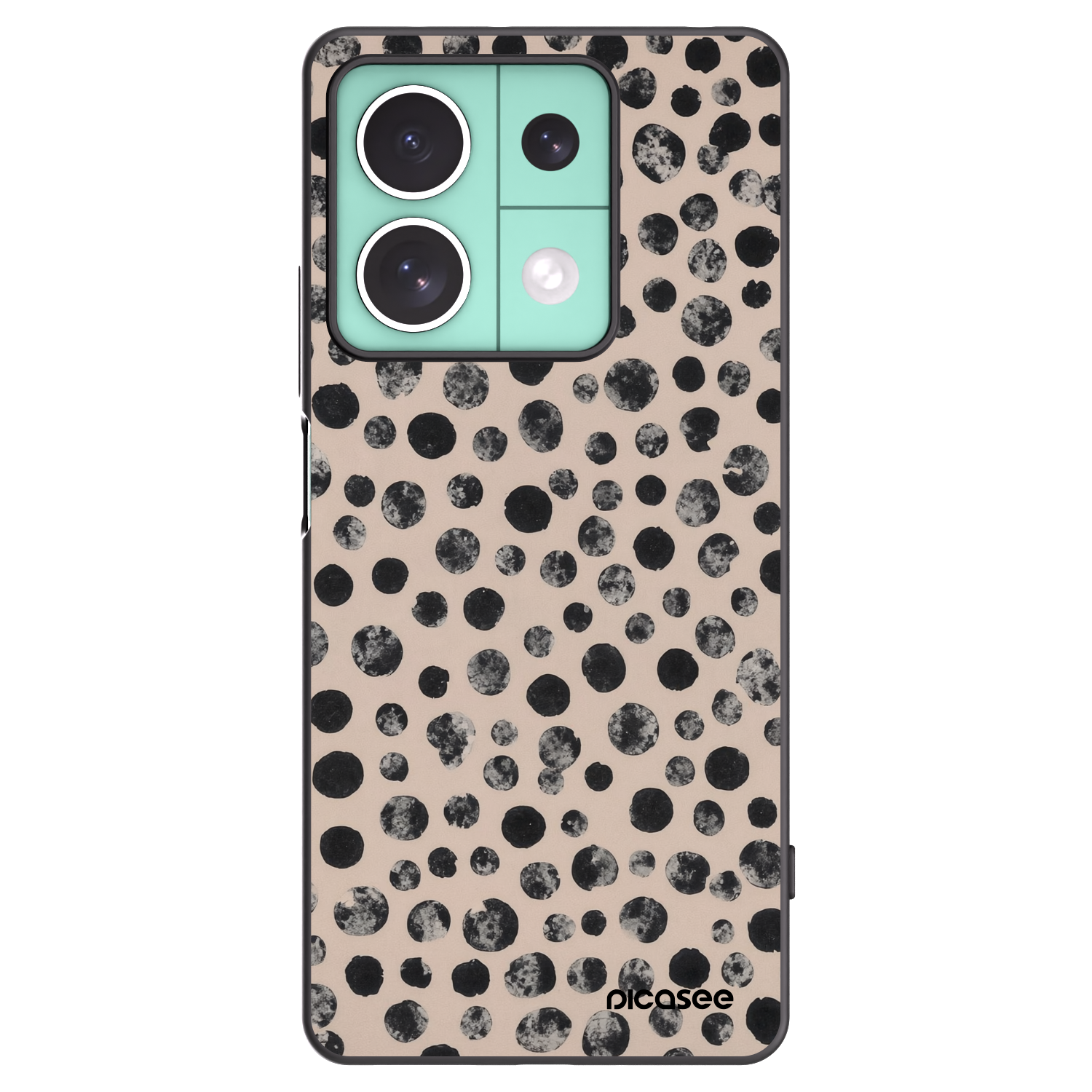 Picasee silikonowe czarne etui na Xiaomi Redmi Note 13 5G - Dots