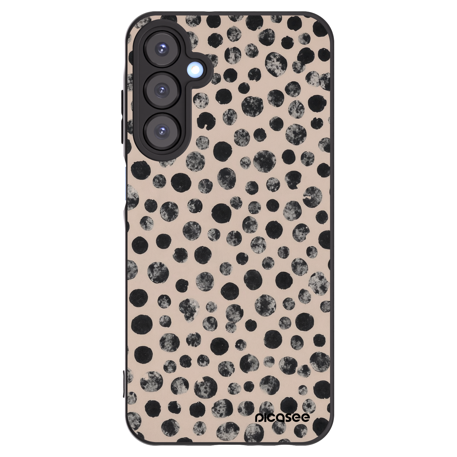 Picasee silikonowe czarne etui na Samsung Galaxy A25 A256B 5G - Dots