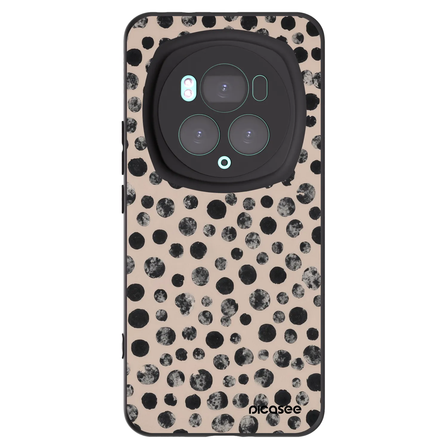 Picasee silikonowe czarne etui na Honor Magic6 Pro - Dots