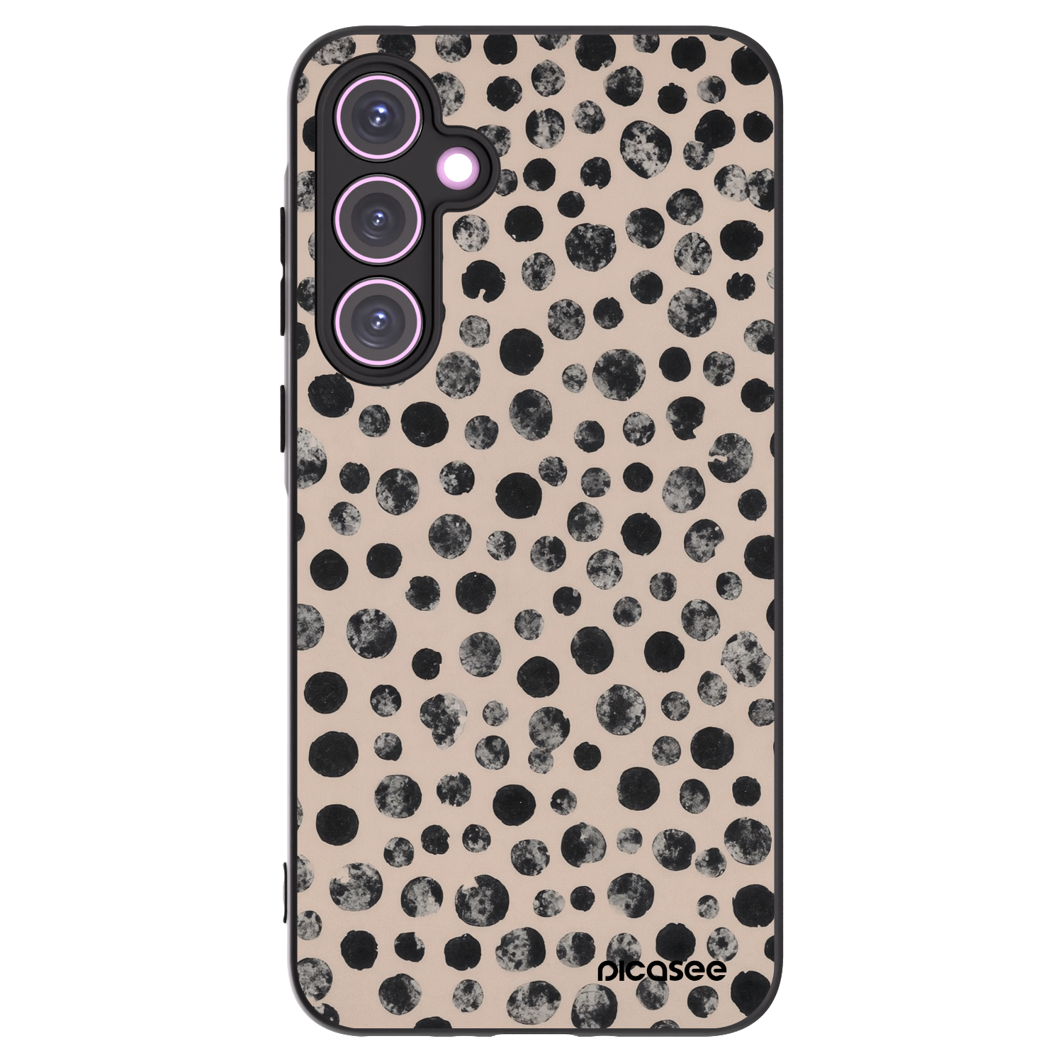 Picasee silikonowe czarne etui na Samsung Galaxy A35 5G A356B - Dots