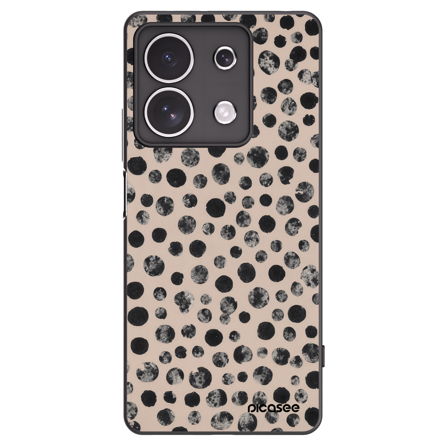 Picasee silikonowe czarne etui na Xiaomi Redmi Note 13 4G - Dots