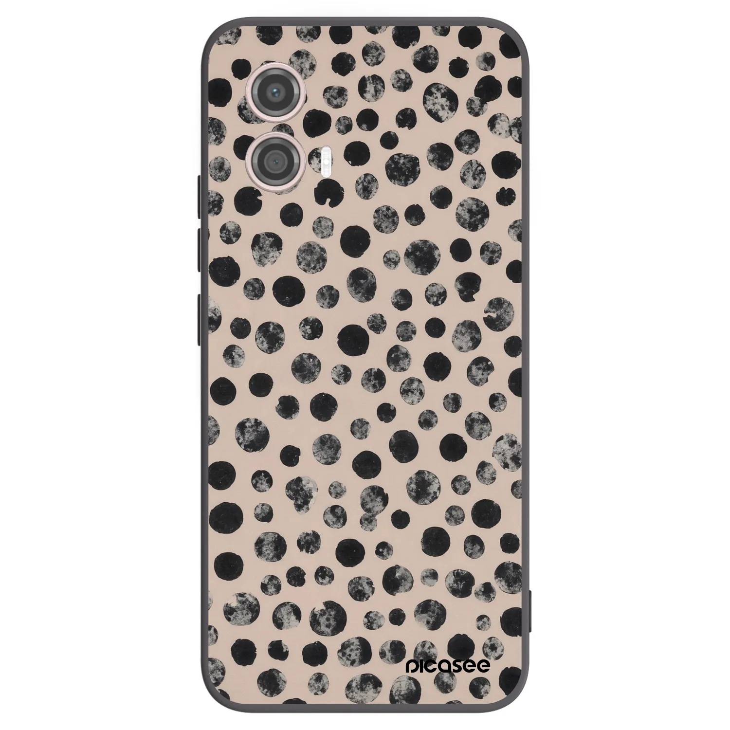 Picasee silikonowe czarne etui na Motorola Moto G53 5G - Dots