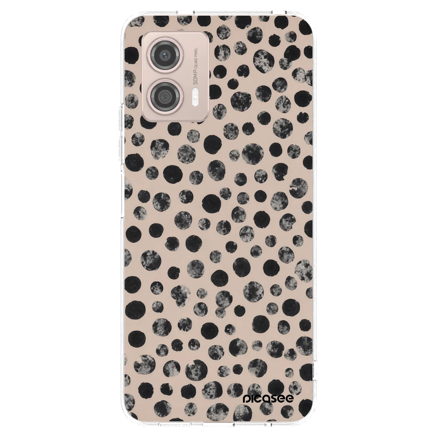 Picasee silikonowe przeźroczyste etui na Motorola Moto G53 5G - Dots