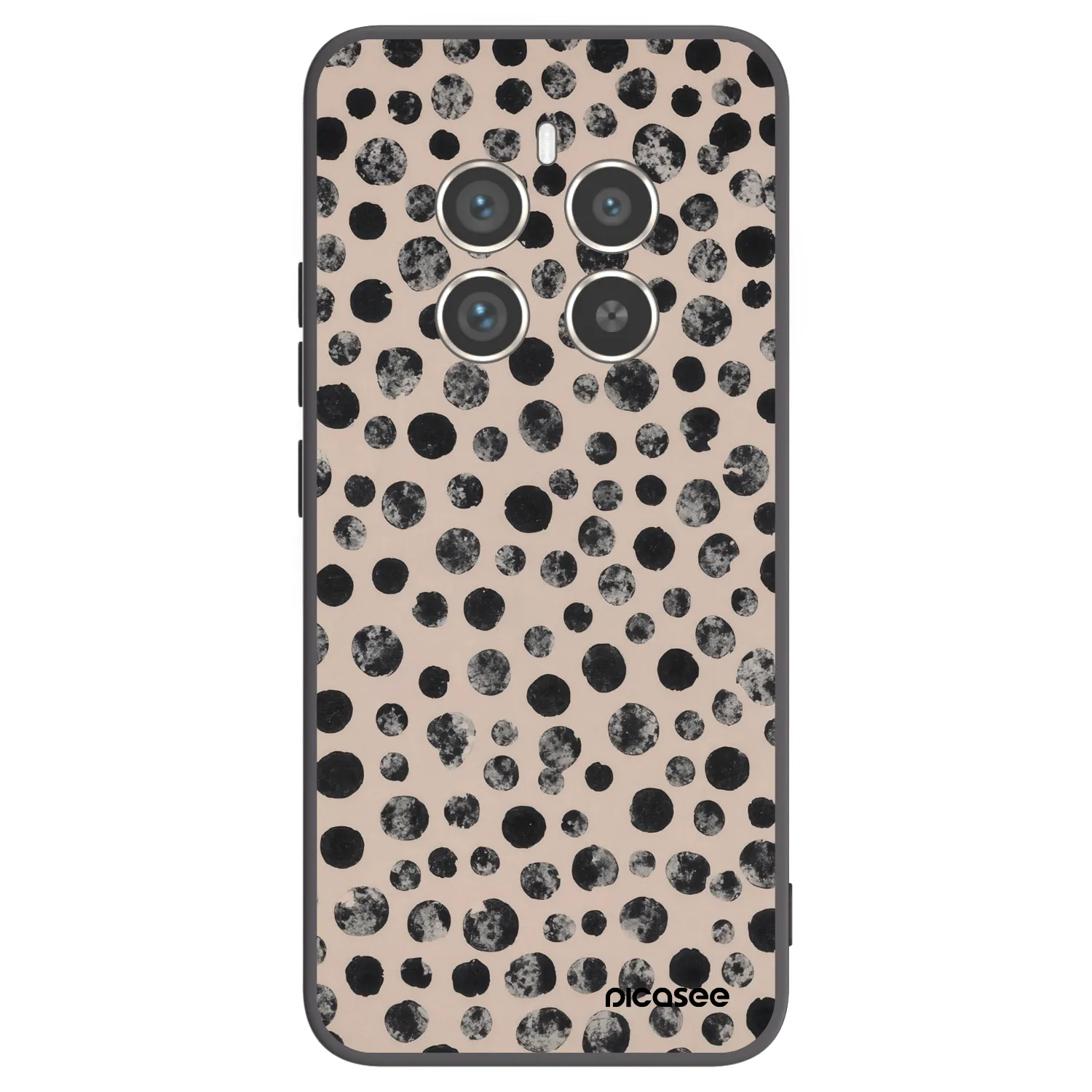 Picasee silikonowe czarne etui na Realme 12 Pro 5G - Dots