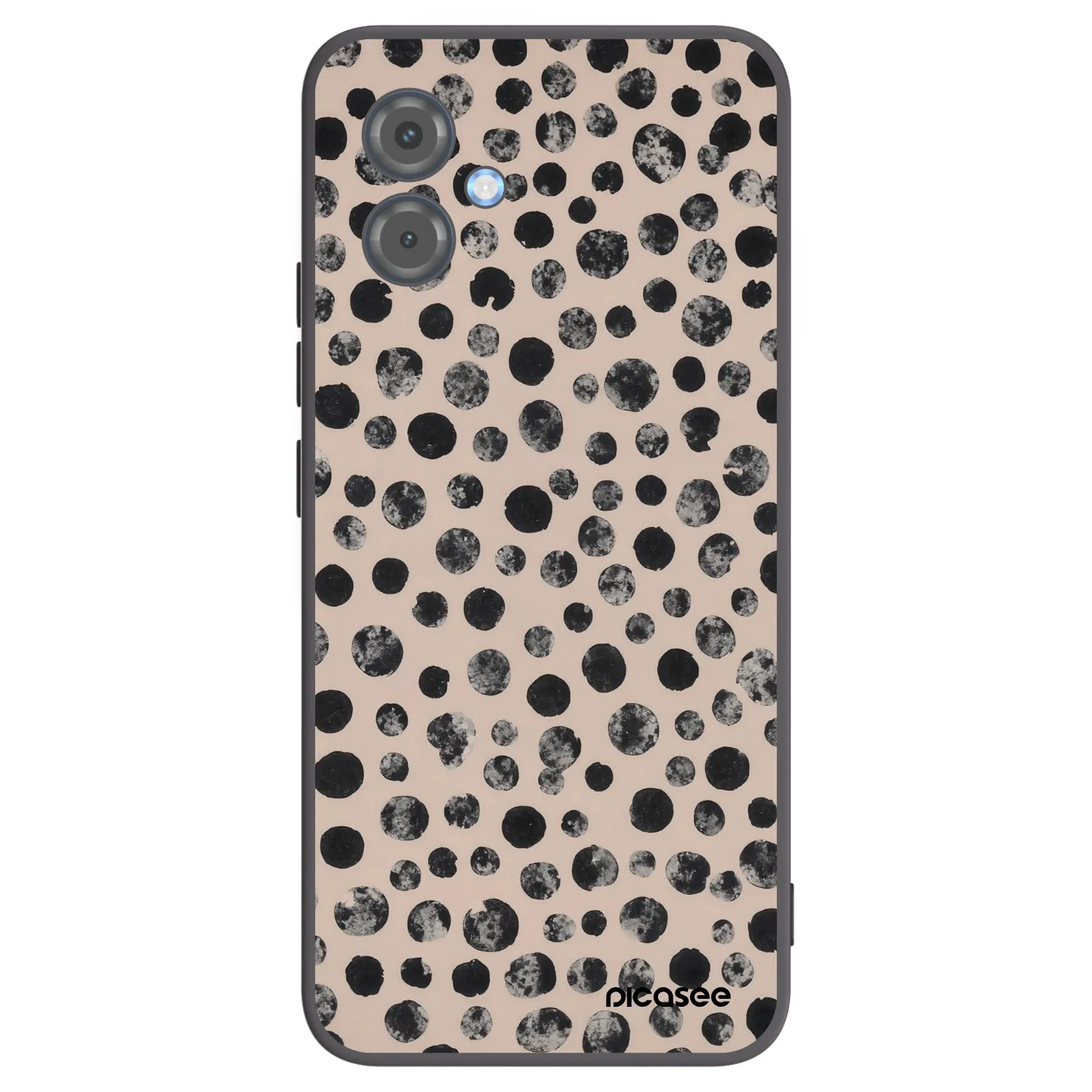Picasee silikonowe czarne etui na Motorola Moto G14 - Dots
