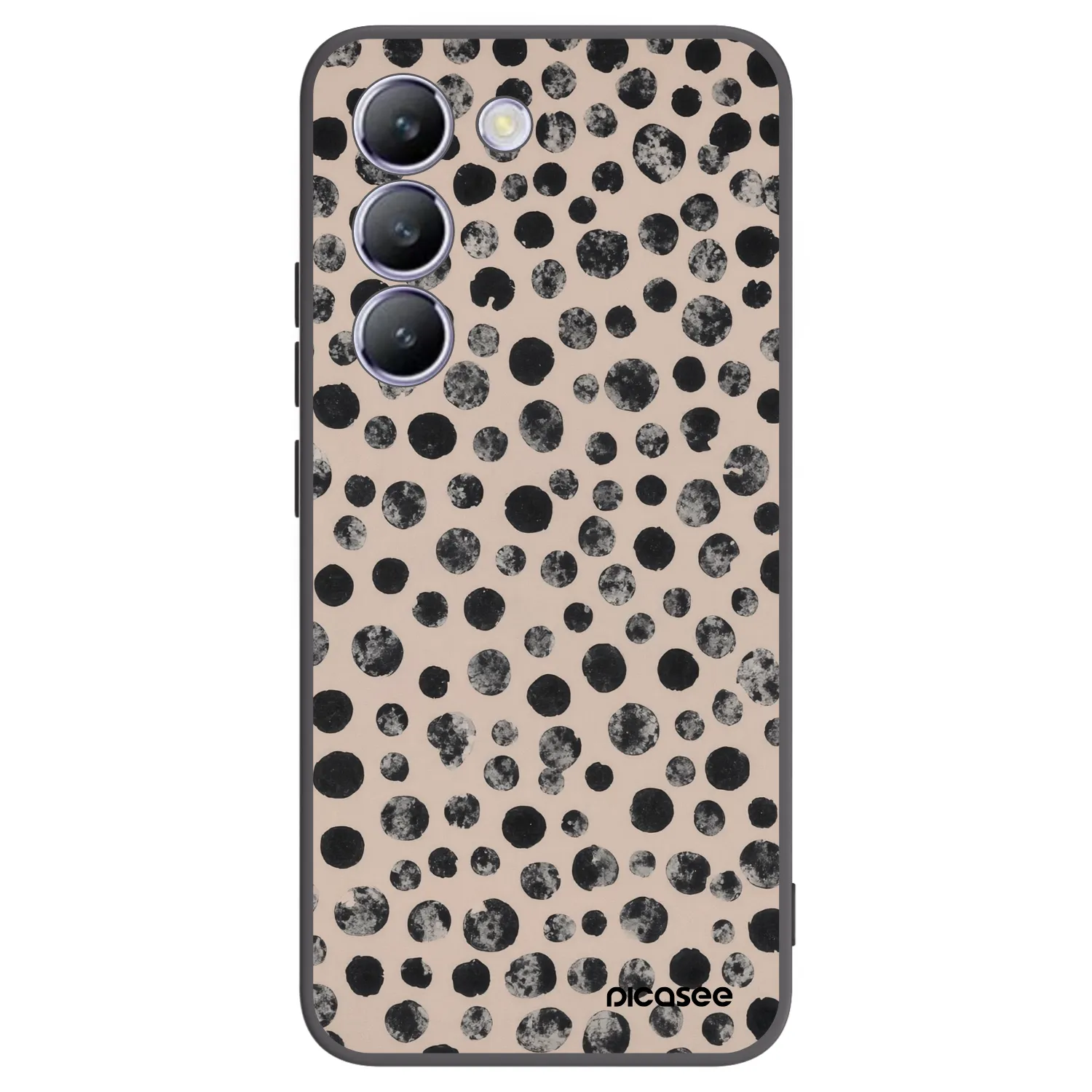 Picasee silikonowe czarne etui na Vivo V40 SE 5G - Dots