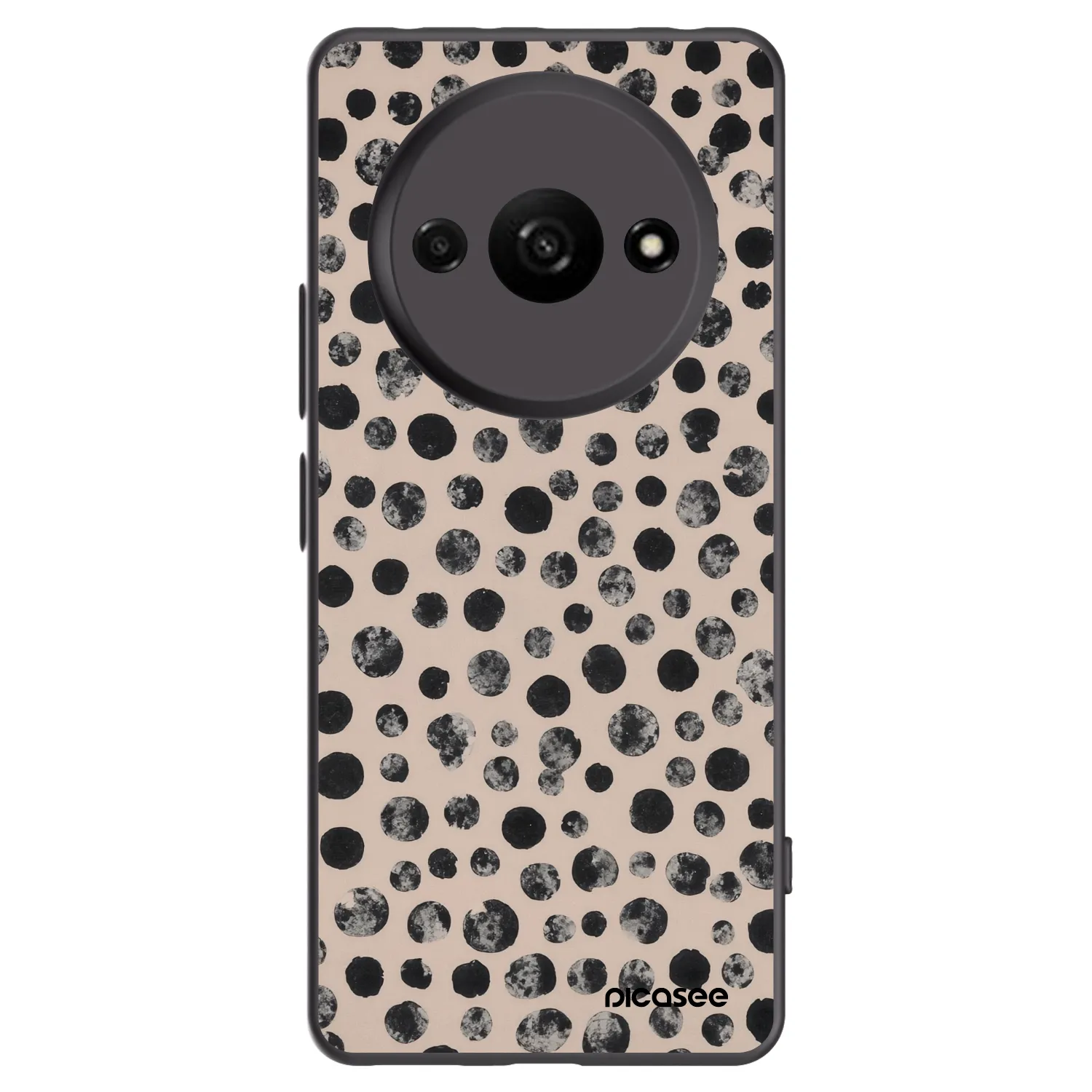 Picasee silikonowe czarne etui na Xiaomi Redmi A3 - Dots
