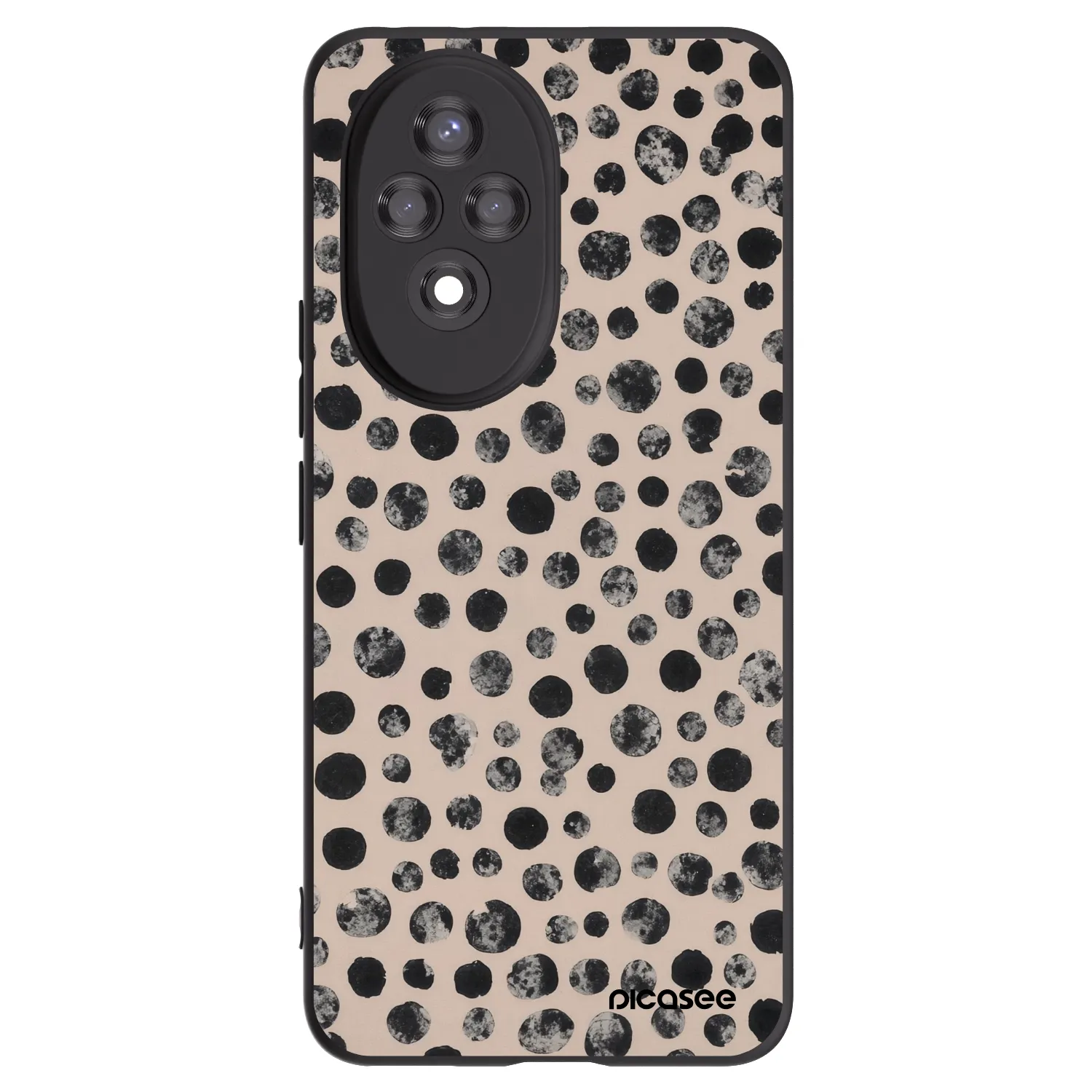 Picasee silikonowe czarne etui na Honor 200 5G - Dots