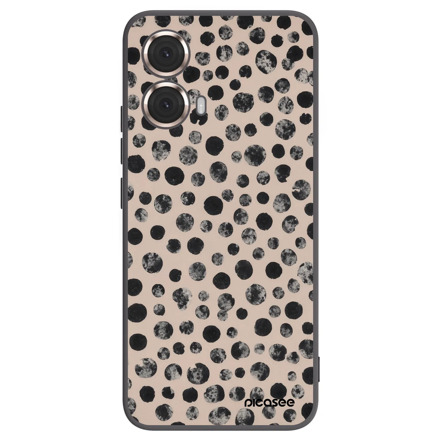 Picasee silikonowe czarne etui na Motorola Moto G85 - Dots