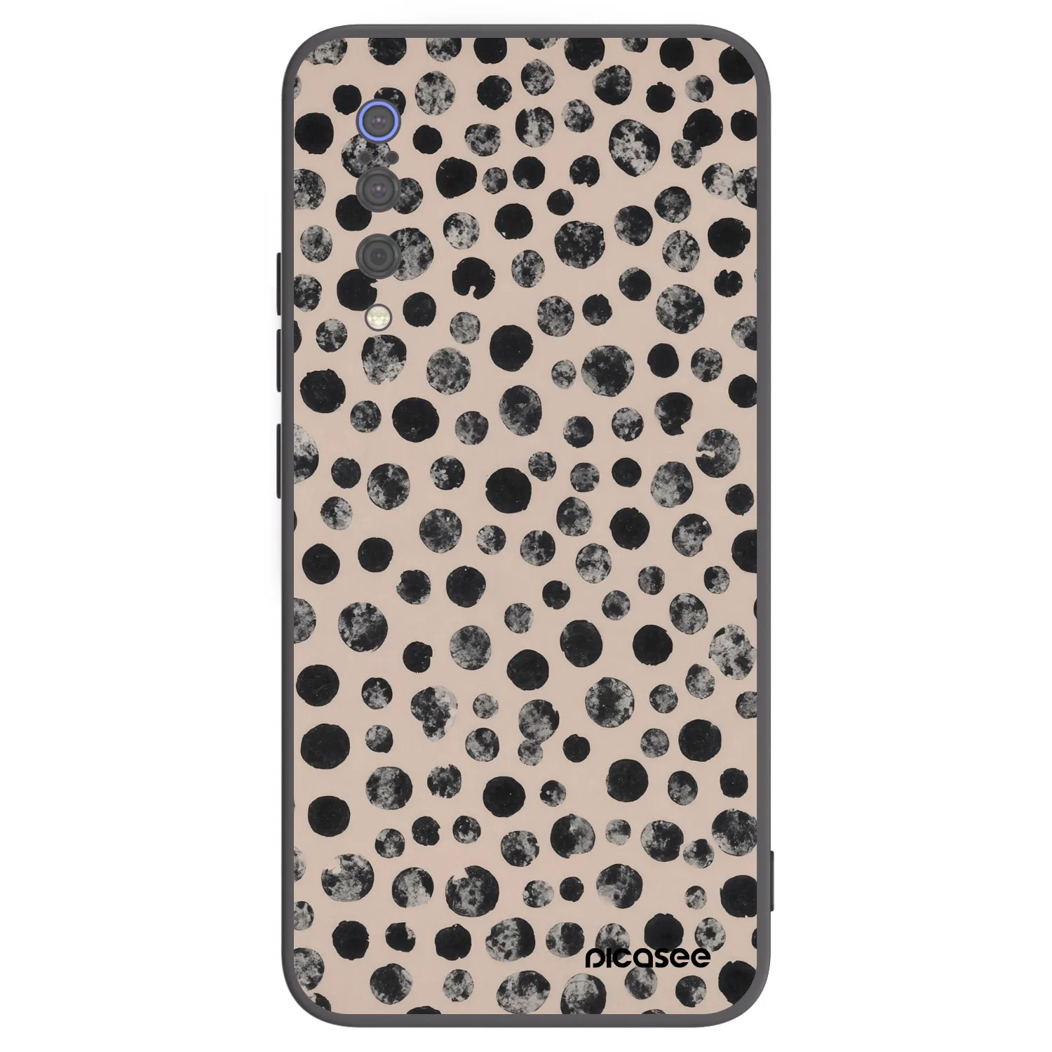 Picasee silikonowe czarne etui na Xiaomi Mi 9 - Dots
