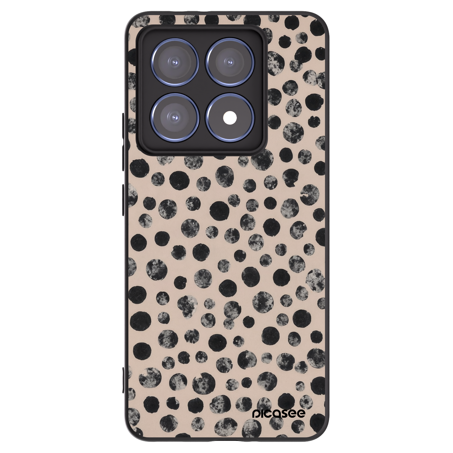 Picasee silikonowe czarne etui na Xiaomi 14T Pro - Dots