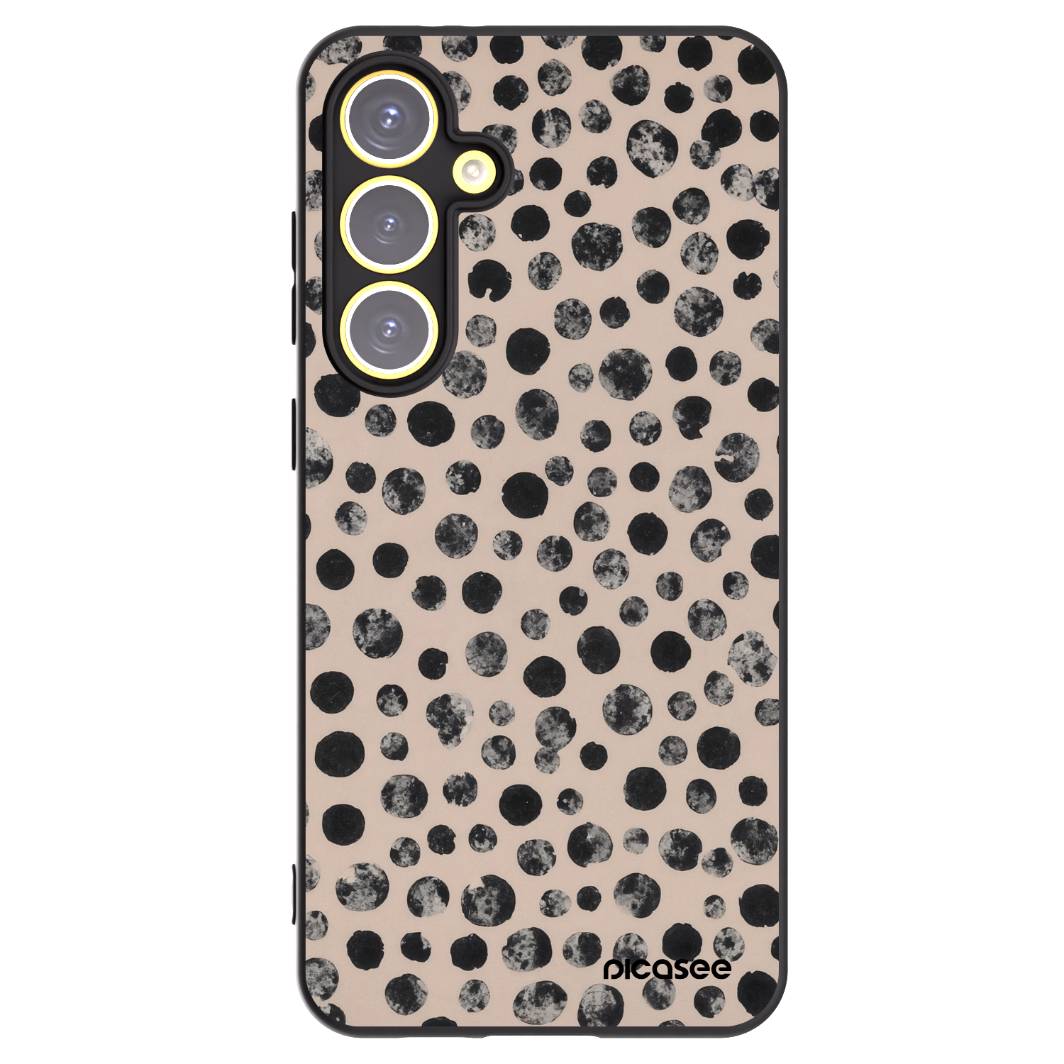 Picasee silikonowe czarne etui na Samsung Galaxy S24 FE S721B - Dots