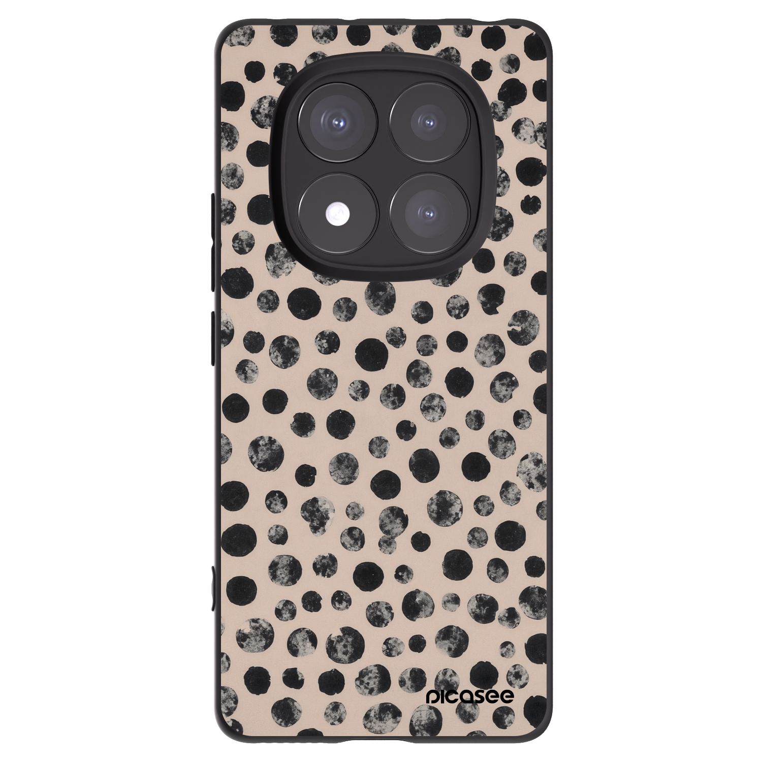 Picasee silikonowe czarne etui na Xiaomi Redmi Note 14 Pro 5G - Dots