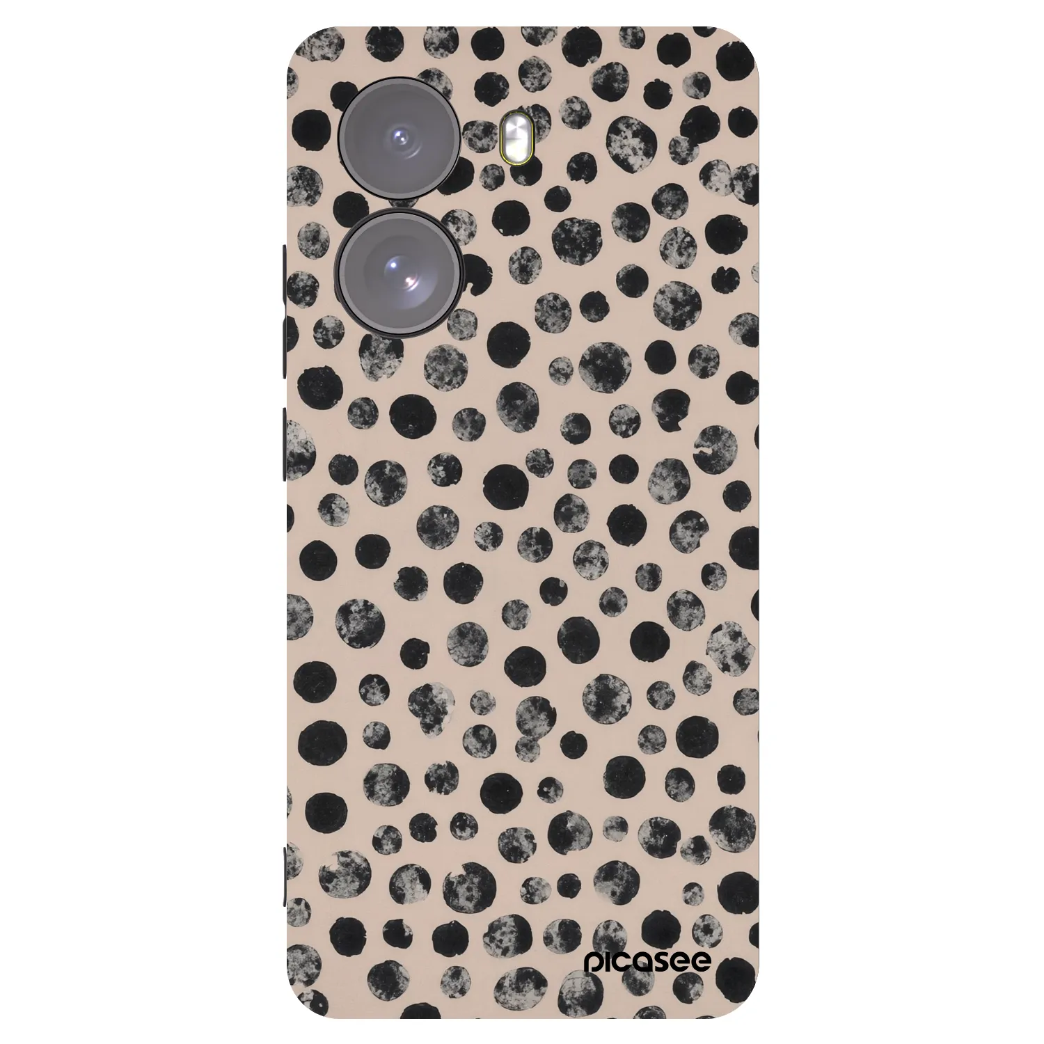 Picasee silikonowe czarne etui na Xiaomi Poco X7 - Dots