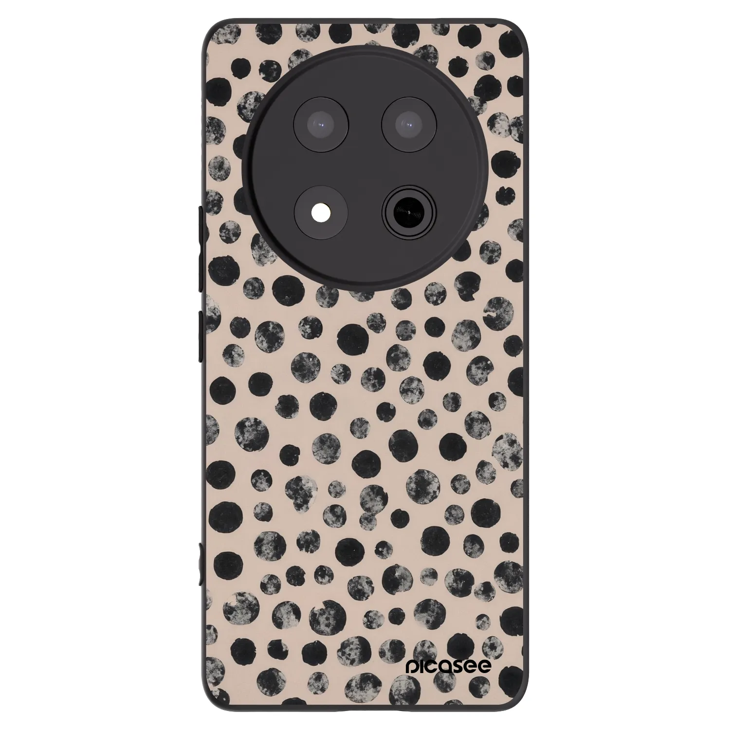 Picasee silikonowe czarne etui na Honor Magic7 Lite 5G - Dots