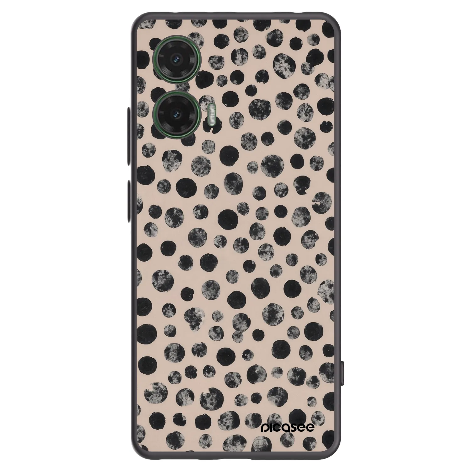 Picasee silikonowe czarne etui na Motorola Moto G35 5G - Dots