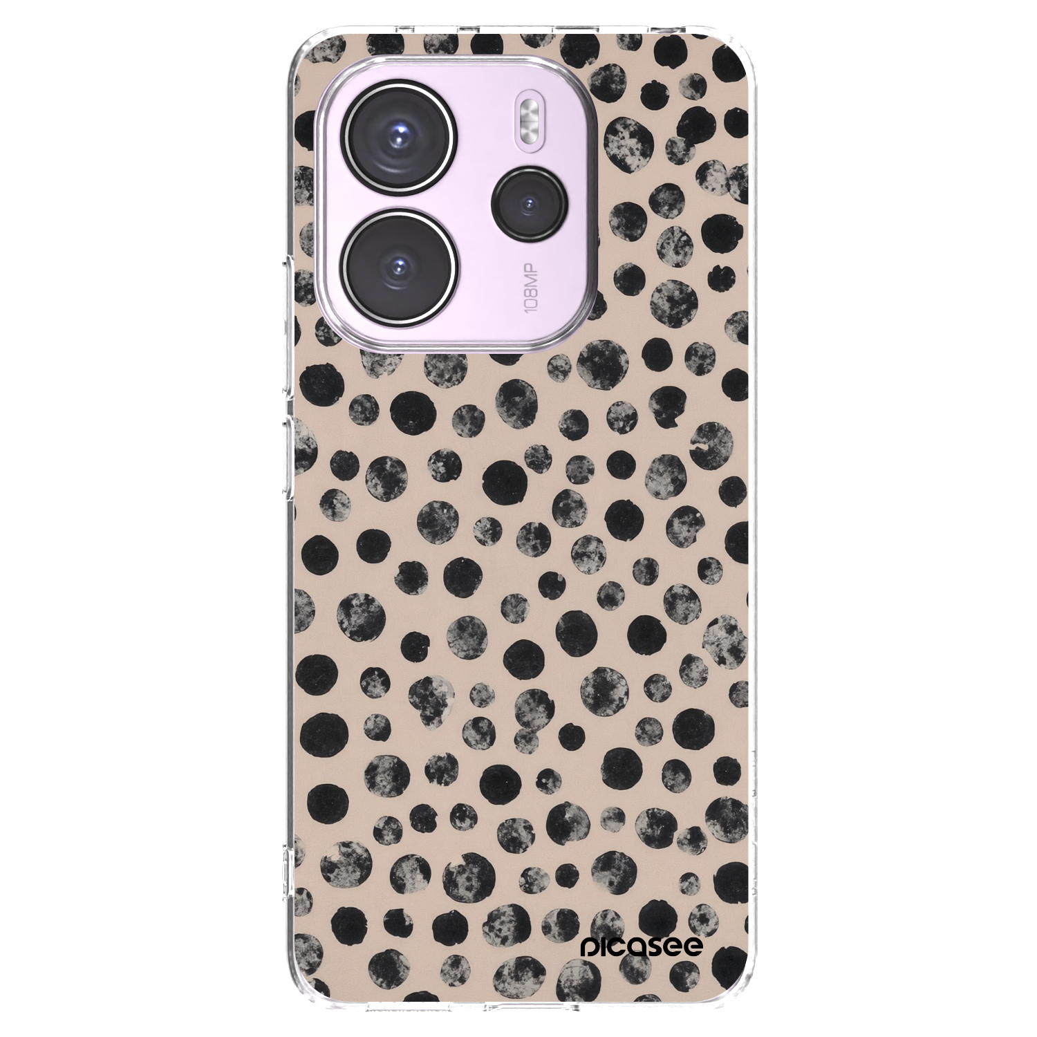 Picasee silikonowe przeźroczyste etui na Xiaomi Redmi Note 14 4G - Dots