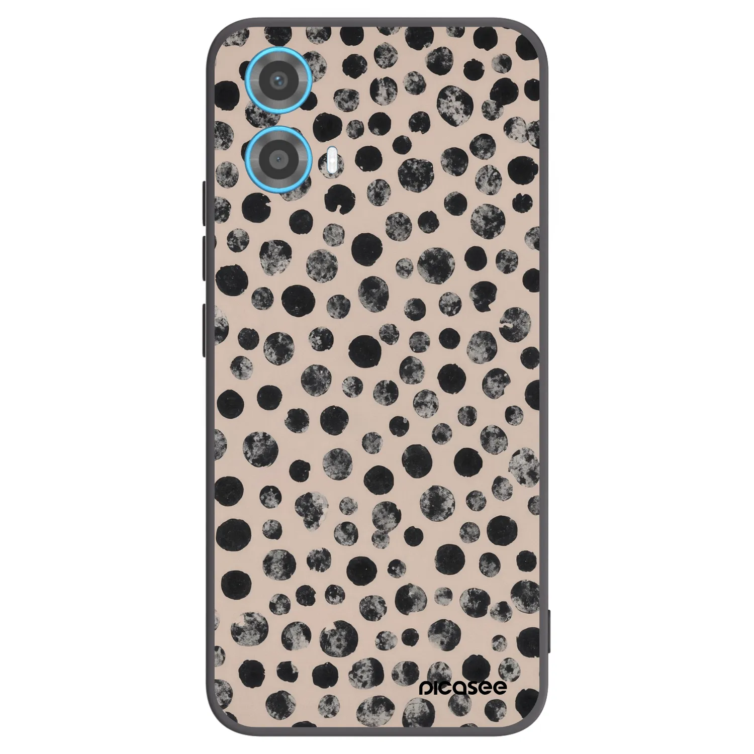 Picasee silikonowe czarne etui na Motorola Moto G34 5G - Dots