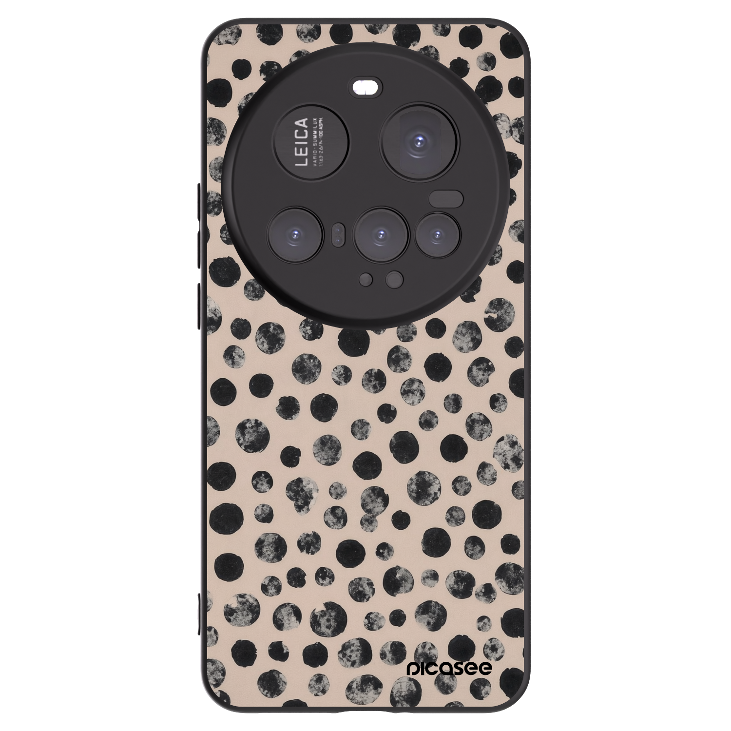 Picasee silikonowe czarne etui na Xiaomi 15 Ultra - Dots