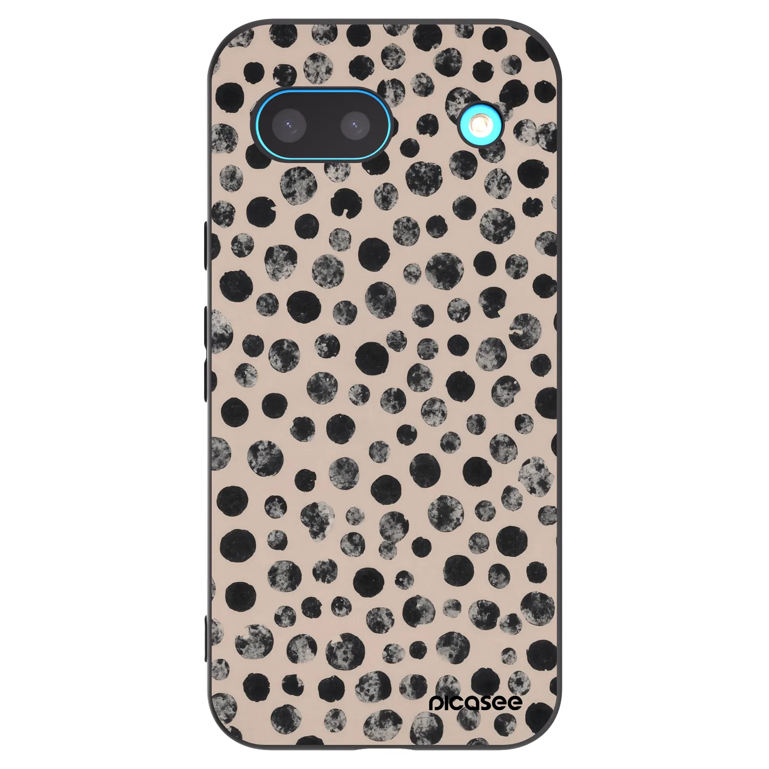 Picasee silikonowe czarne etui na Google Pixel 8a - Dots